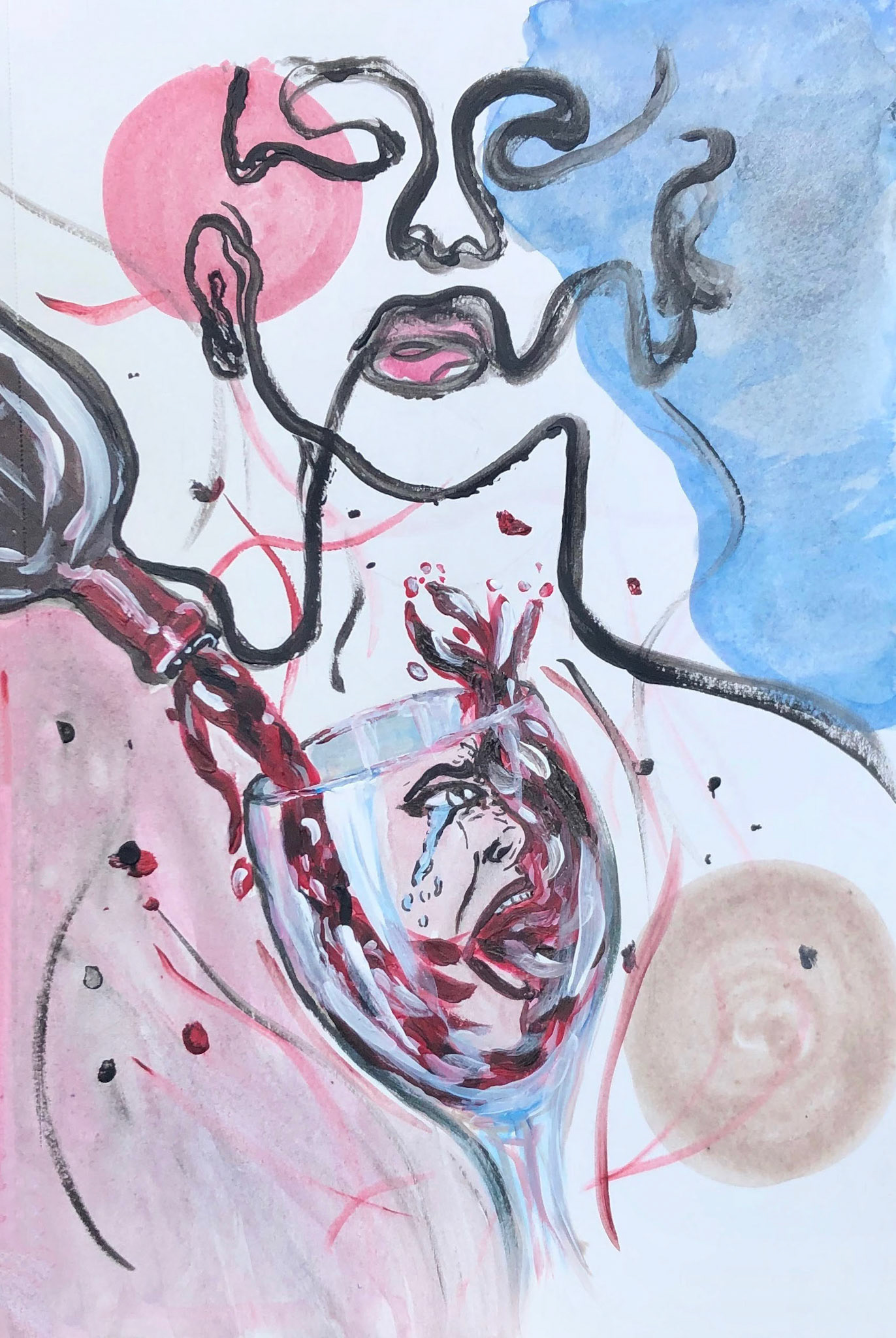 "Concrete Blonde" Acrylic Painting