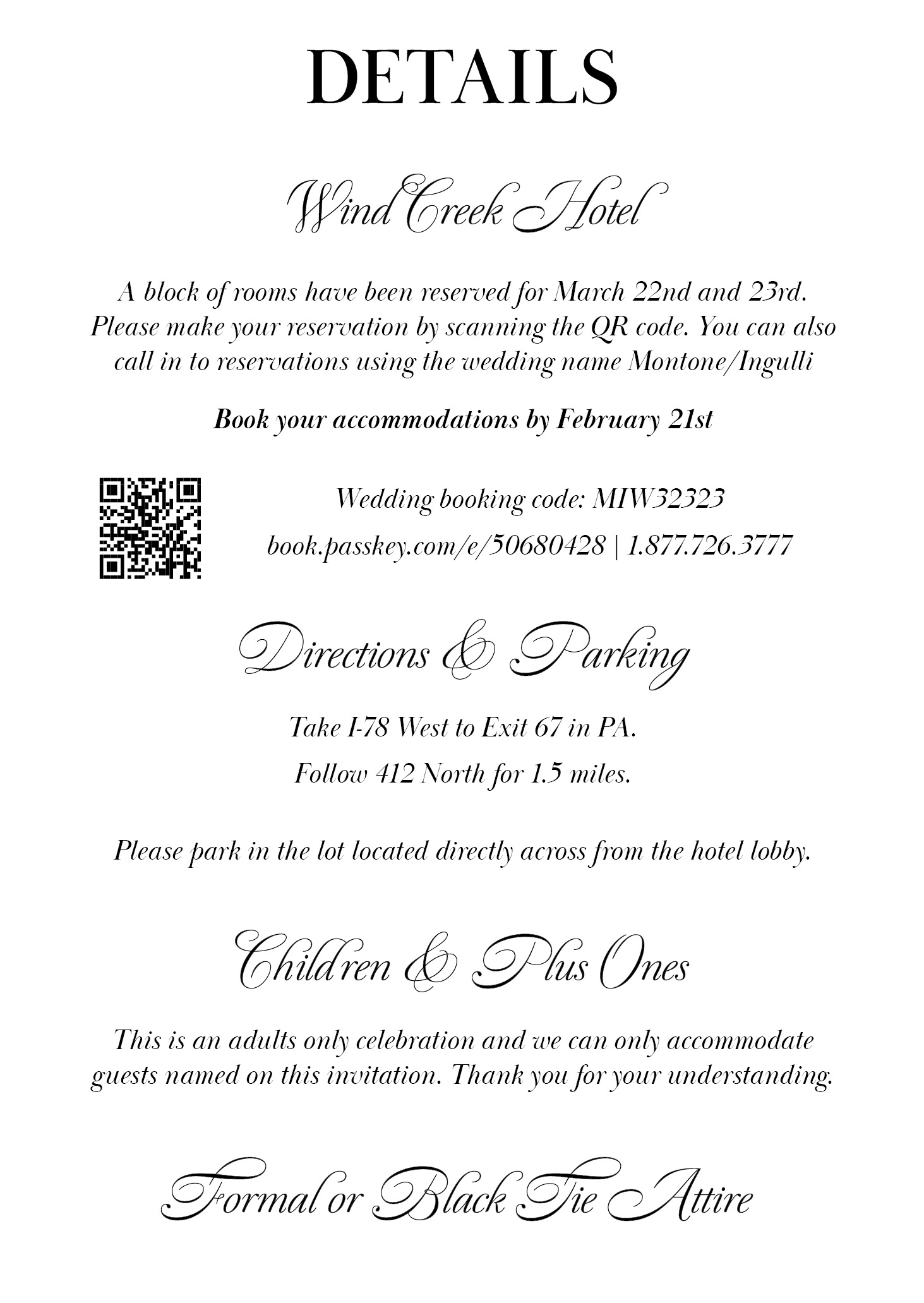 Details card for invitation package. Programs used: Adobe Indesign. 2024