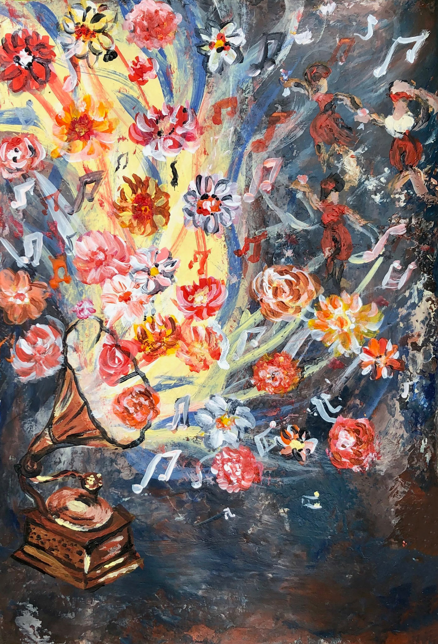 "Phonograph" Acrylic Painting