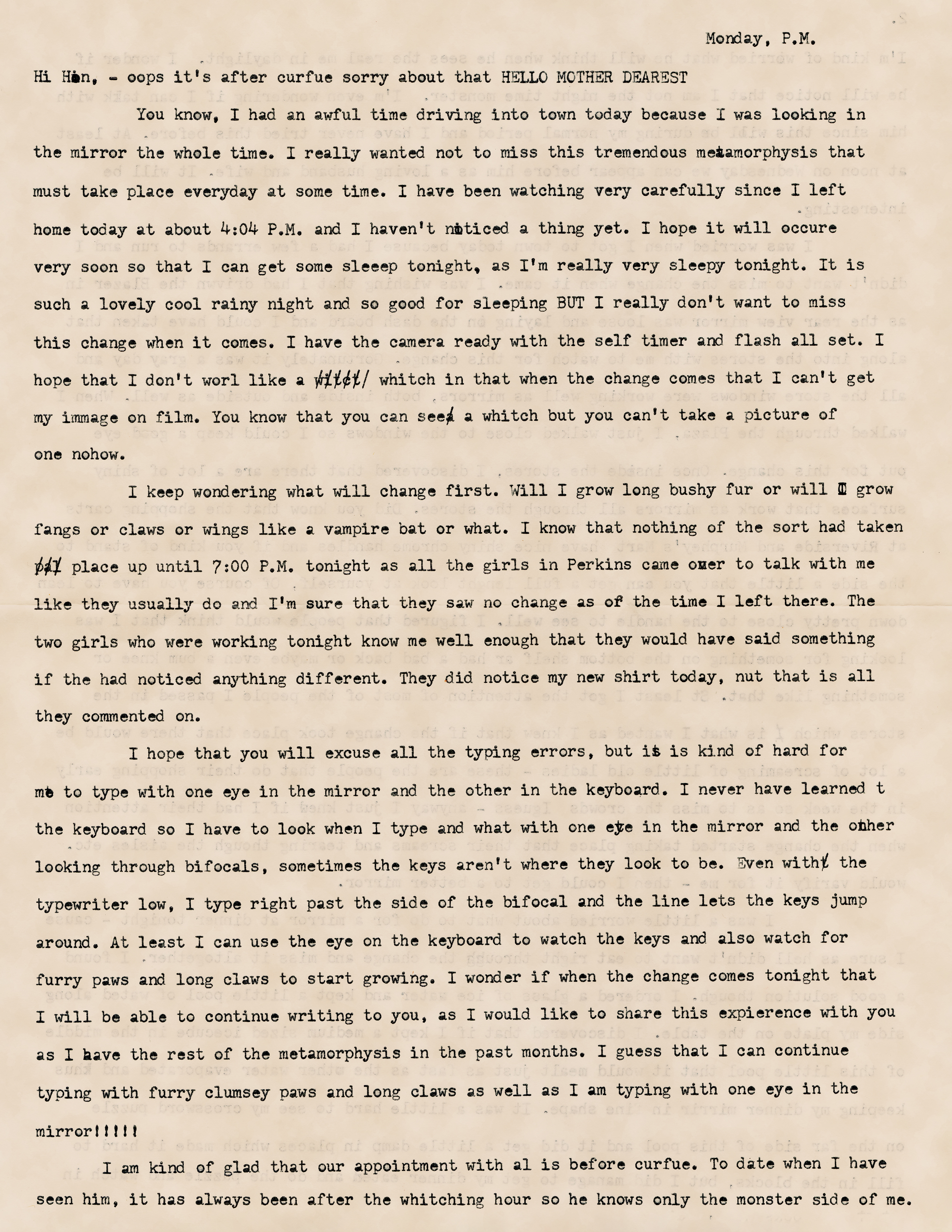 Letter (Page I)