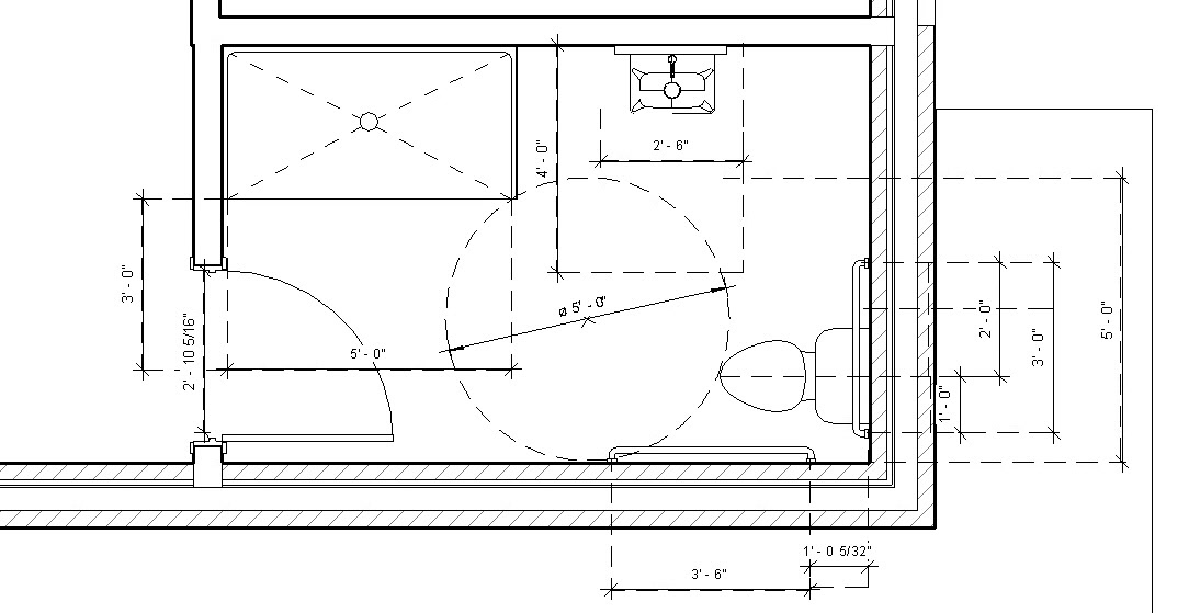 Revit- ADA Apartment Bathroom Clearances
