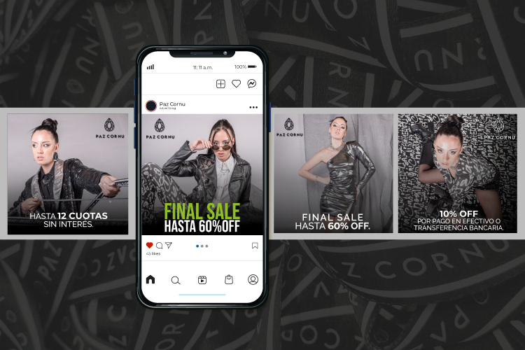 Publicidad para instagram para el final sale de Paz Cornu