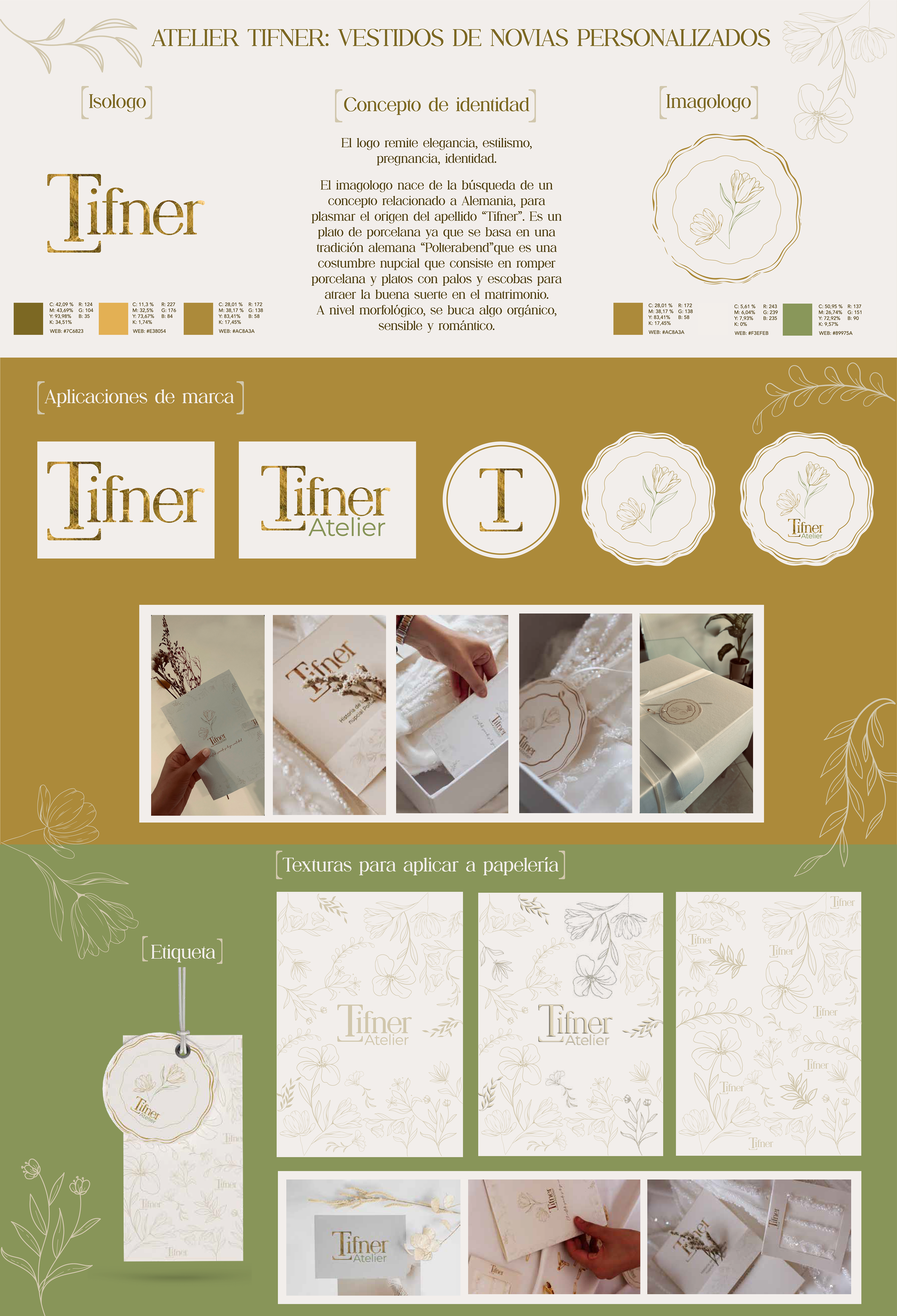 Identidad corporativa para Atelier Tifner, vestidos de novias personalizados @tifner.atelier