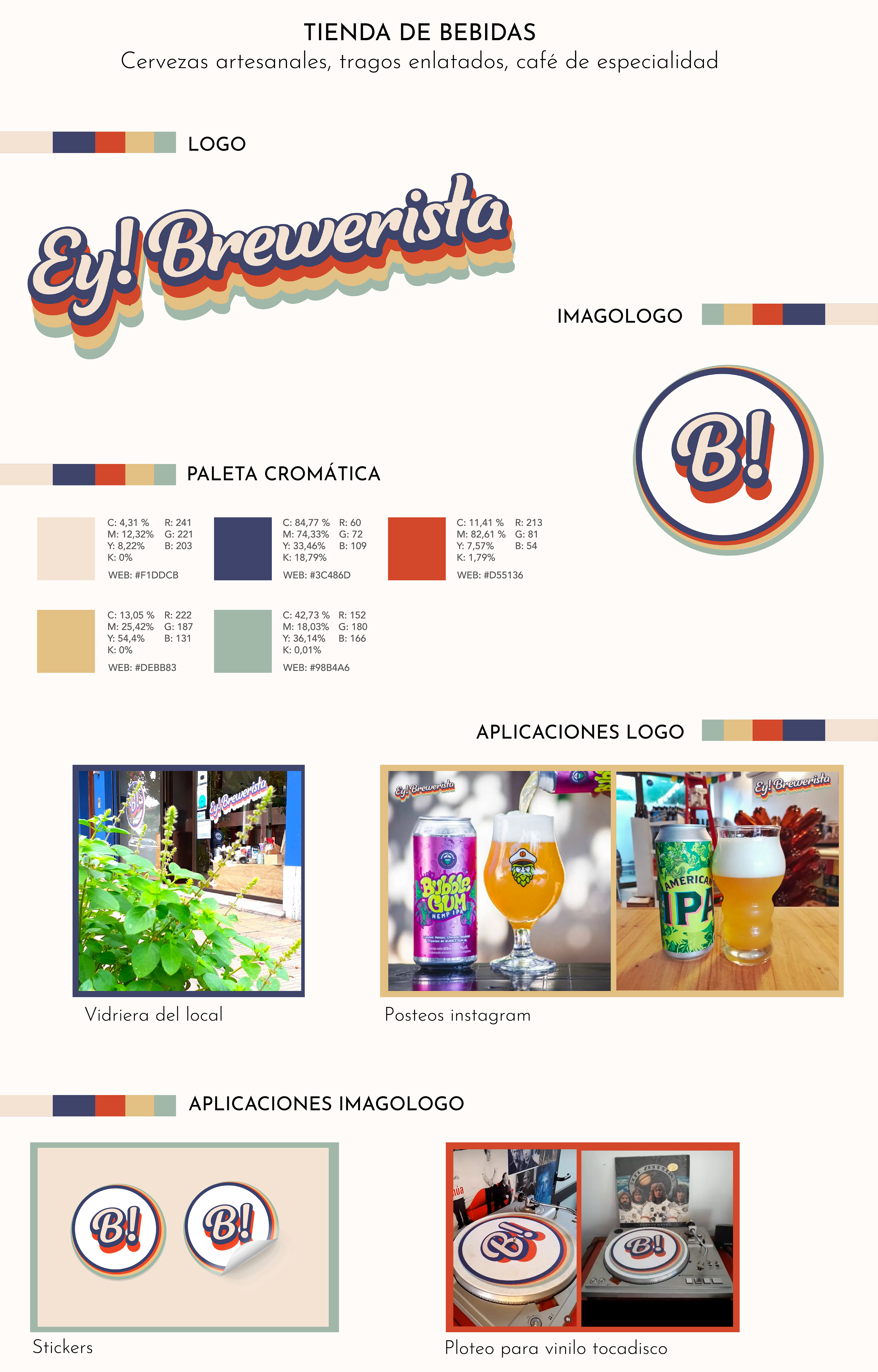 Identidad corporativa para la tienda de bebidas Ey Brewerista!