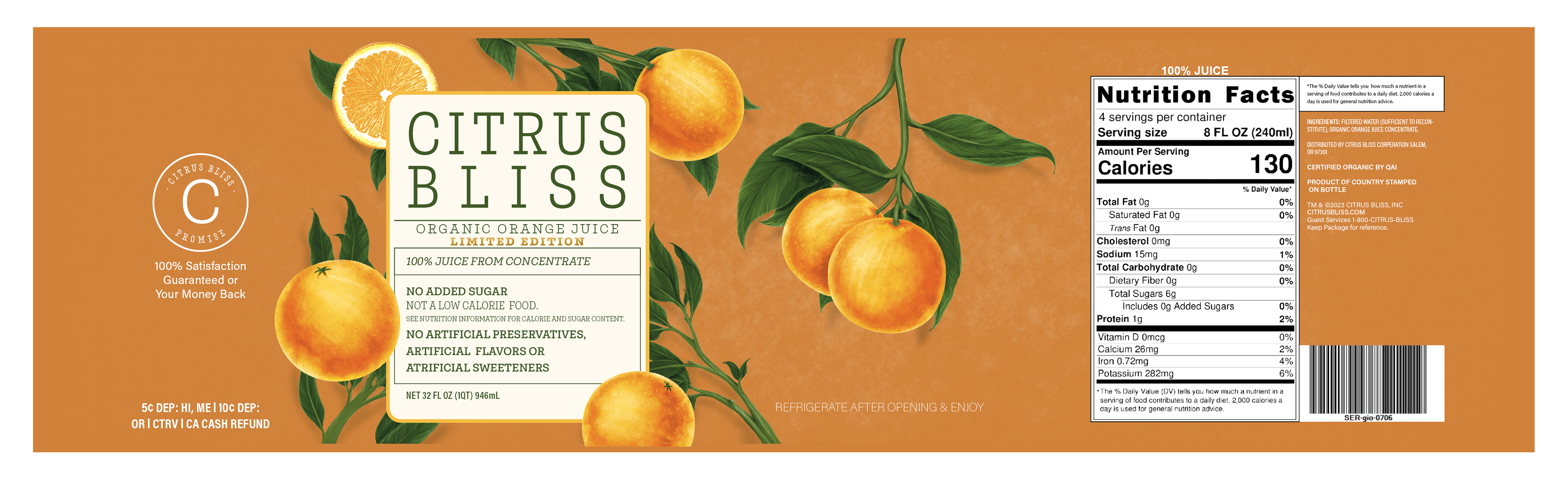 Orange Juice Label