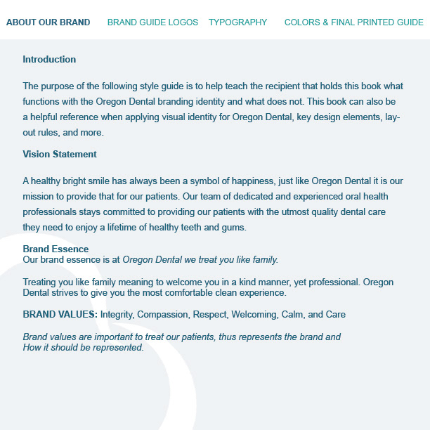 Oregon Dental Branding Guide 2
