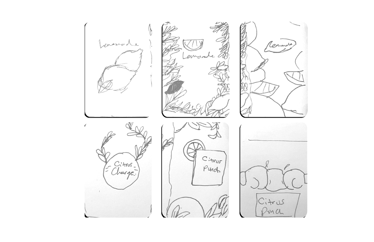 Citrus Bliss design sketches