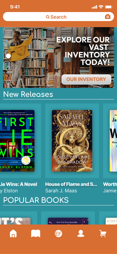 Escape Fiction Mobile Site - Home Page