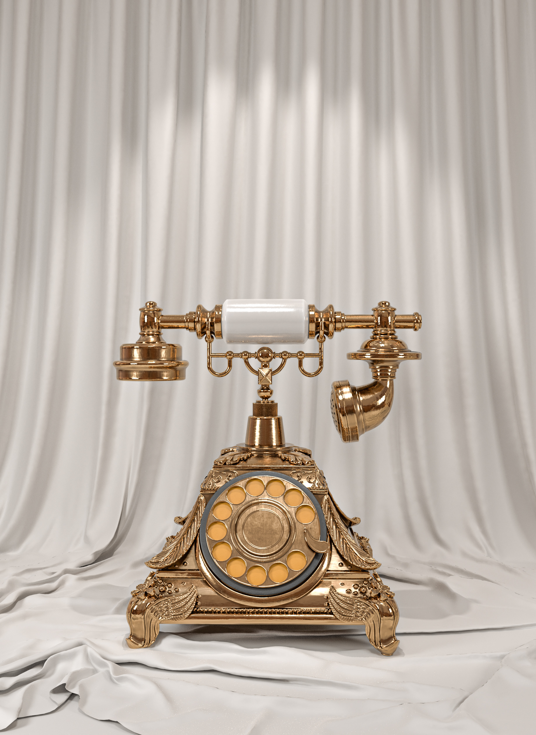 Magazine Rotary Phone 3D Model 2