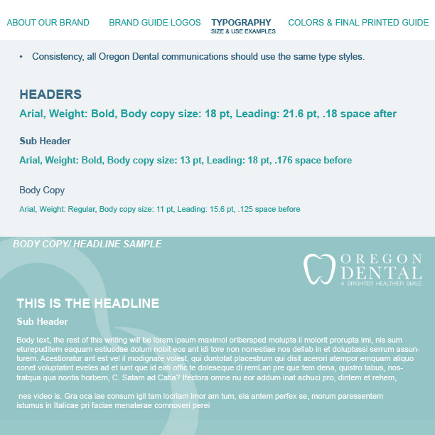 Oregon Dental Branding Guide 8
