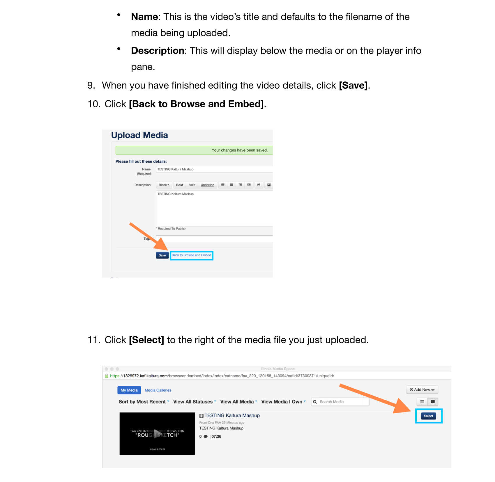 document on submitting audio and video files in Compass part 3