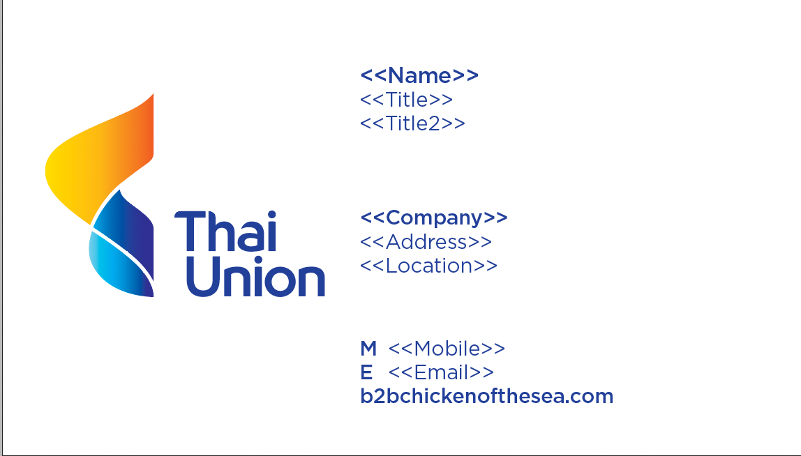 Variable data business card
