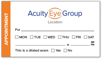 Variable data appointment card