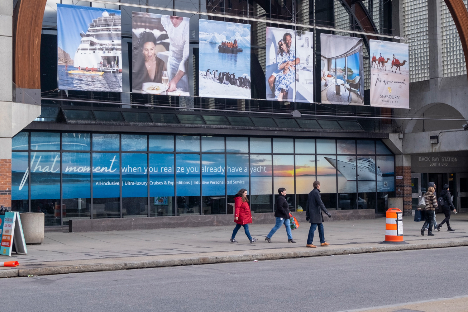 Back Bay Spectacular banners and window display - Boston, MA