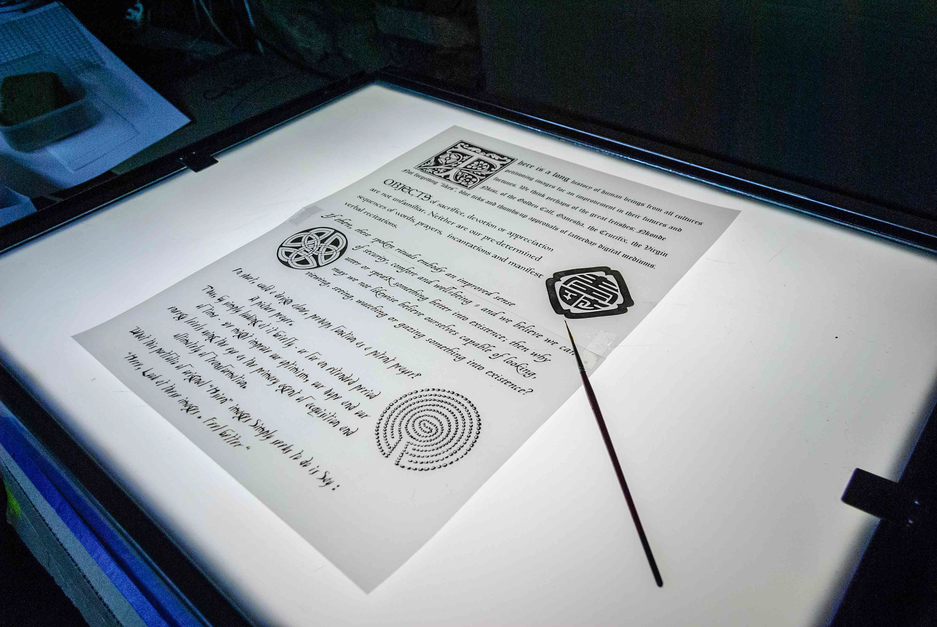 Retouching a silkscreen positive