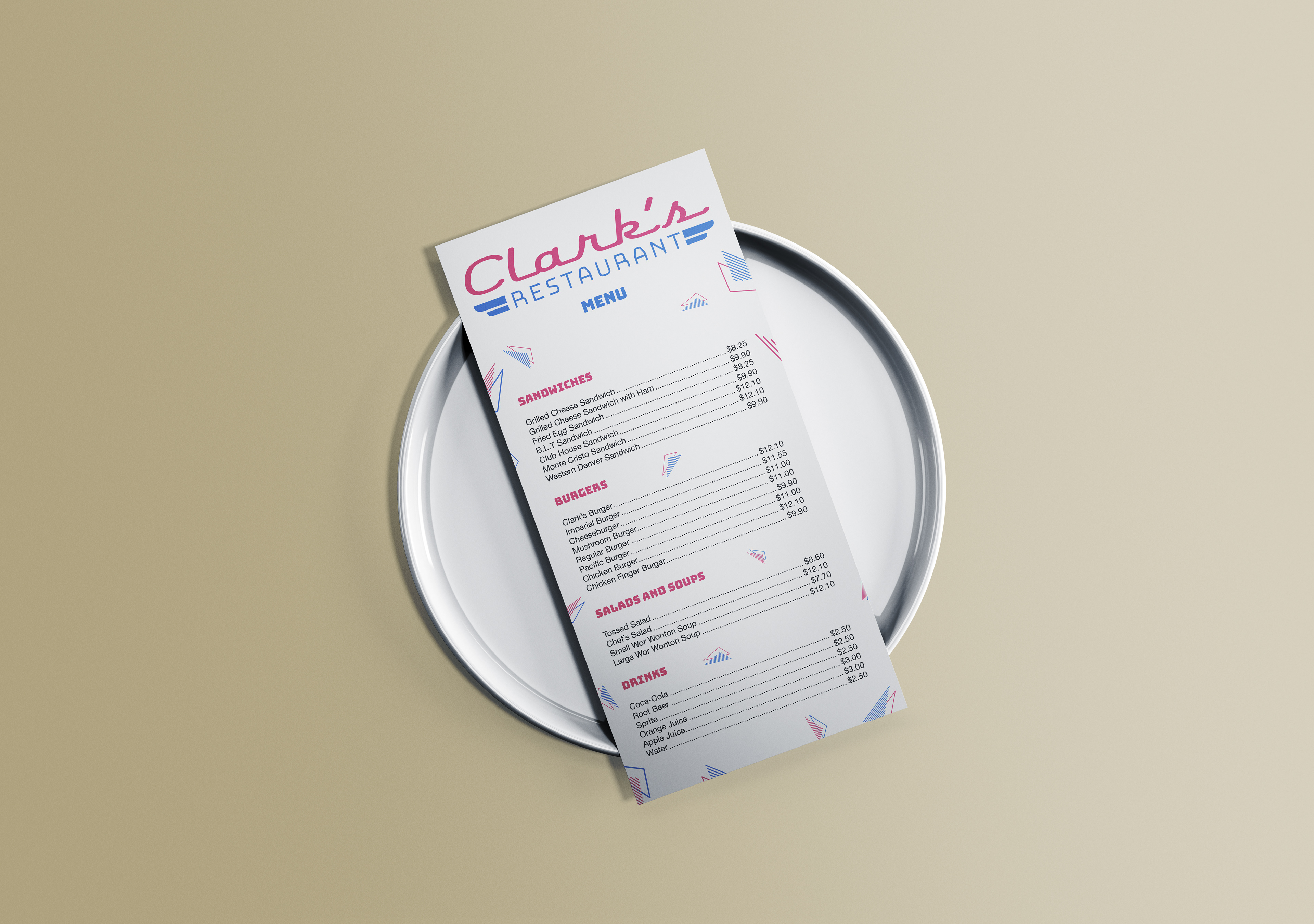 Menu Mockup