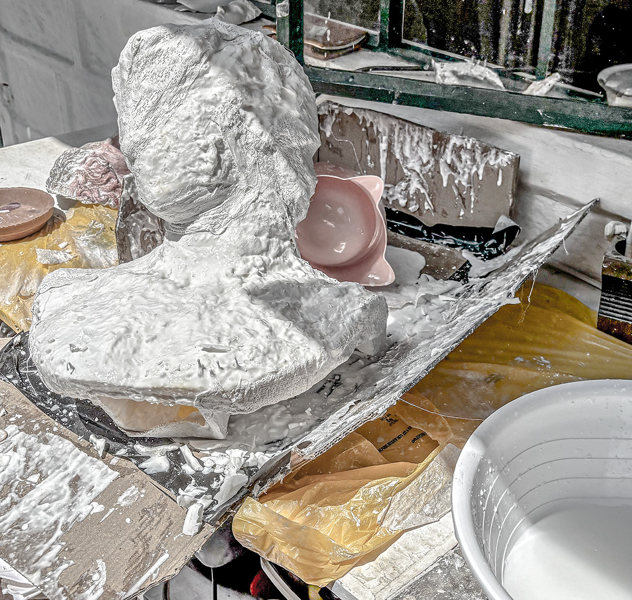Mold Making before Casting: Transforming a digital vision into a Gypsum Plaster relic through classical fine art techniques.