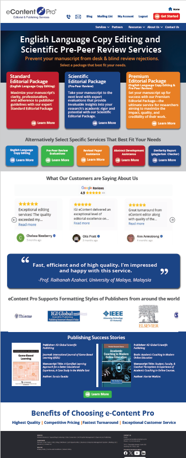 e-Content Pro Editorial Services website : https://www.econtentpro.com/