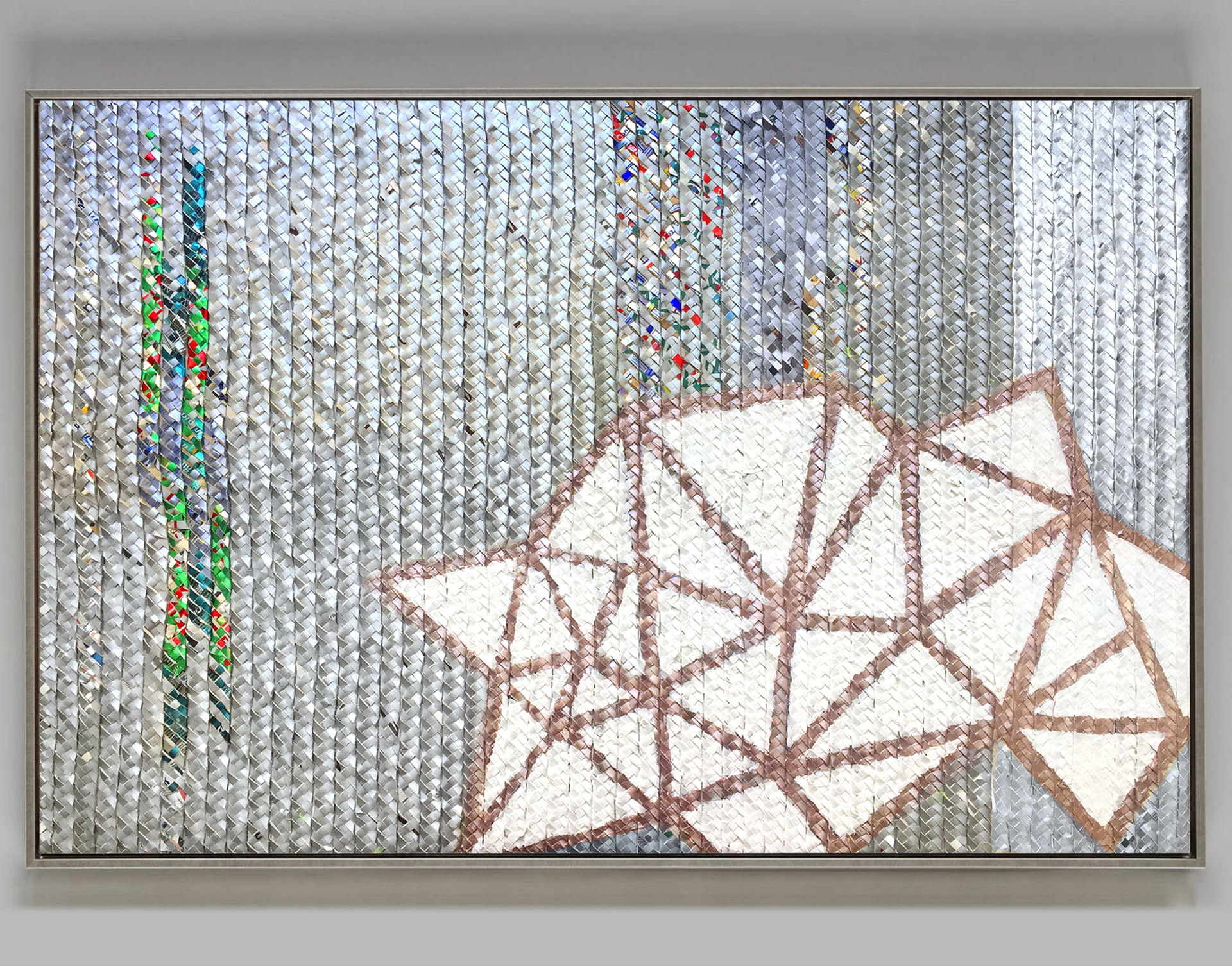 Crystal Geometry Silver 24 x 36 in SOLD