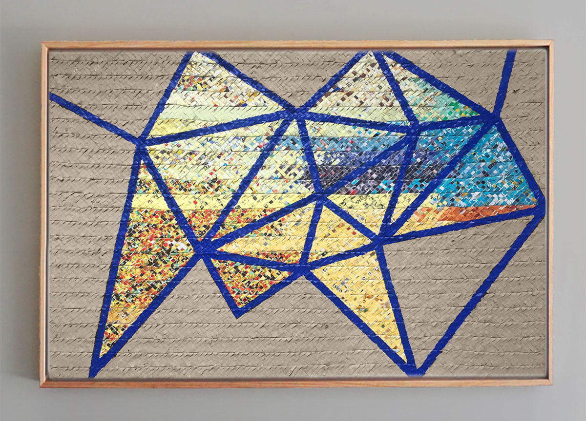 Crystal Geometry (Cobalt Outline) SOLD