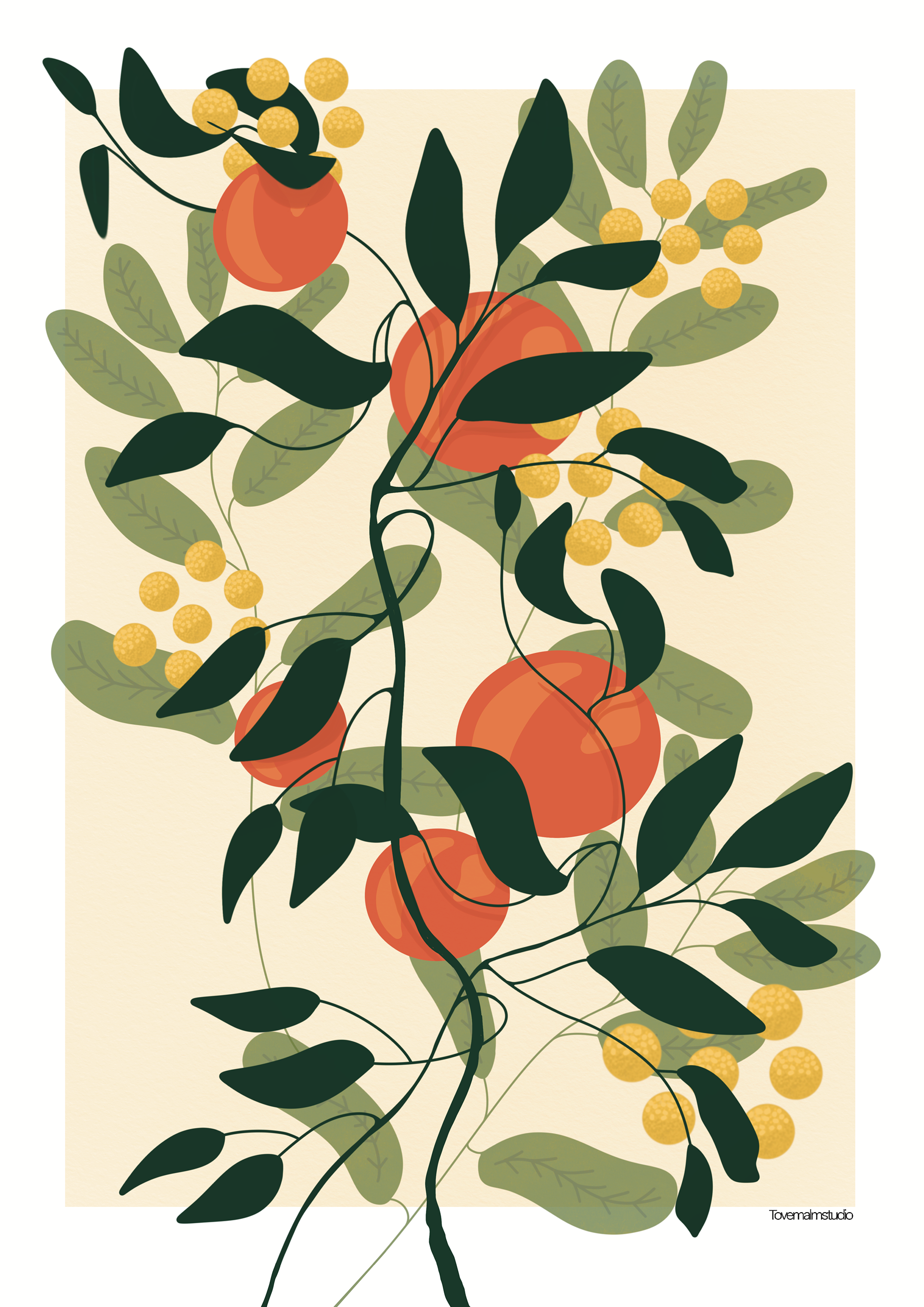 Mimosa print Tove Malm