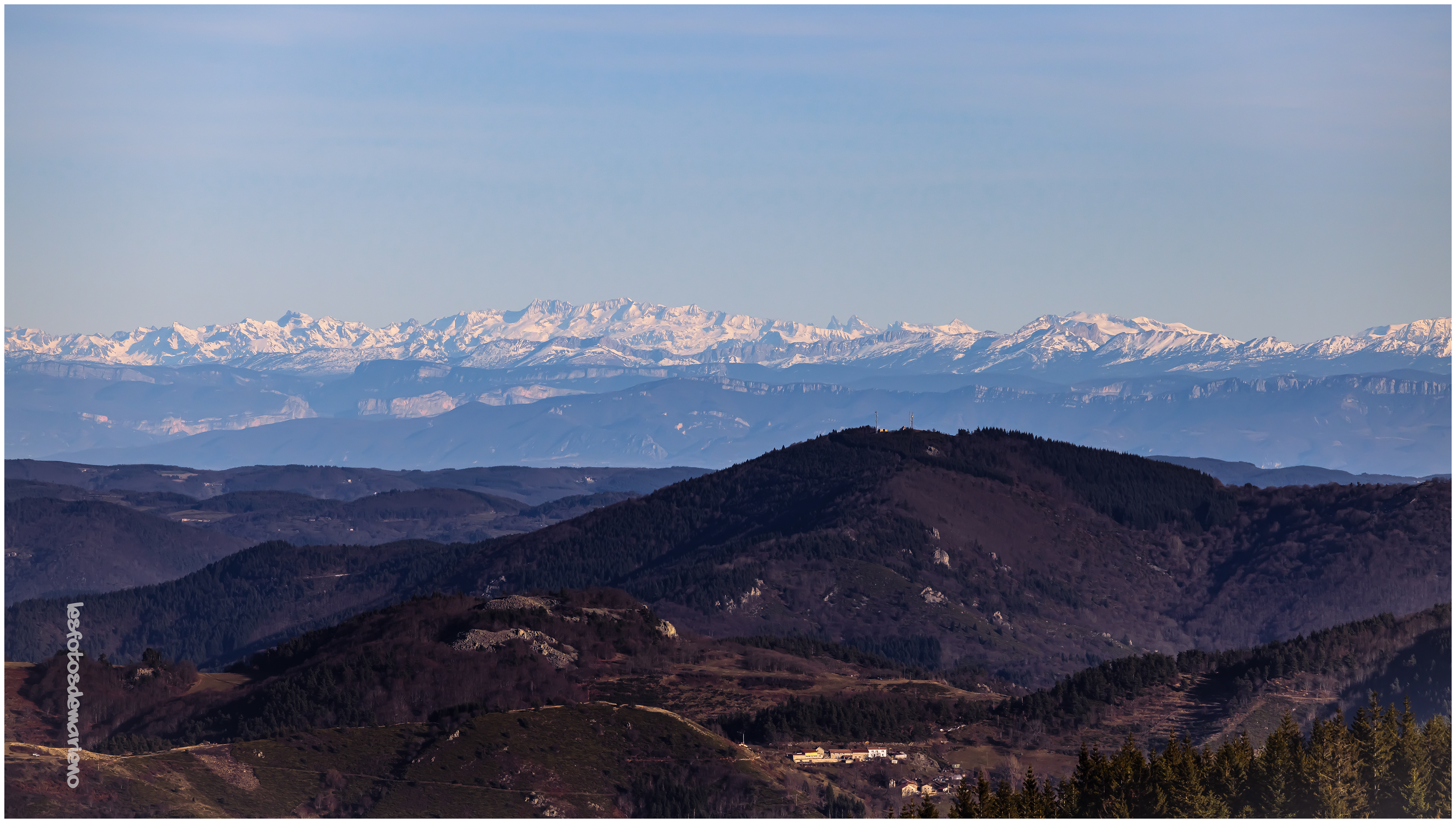 Les alpes vues du Mt Gerbier de Jonc