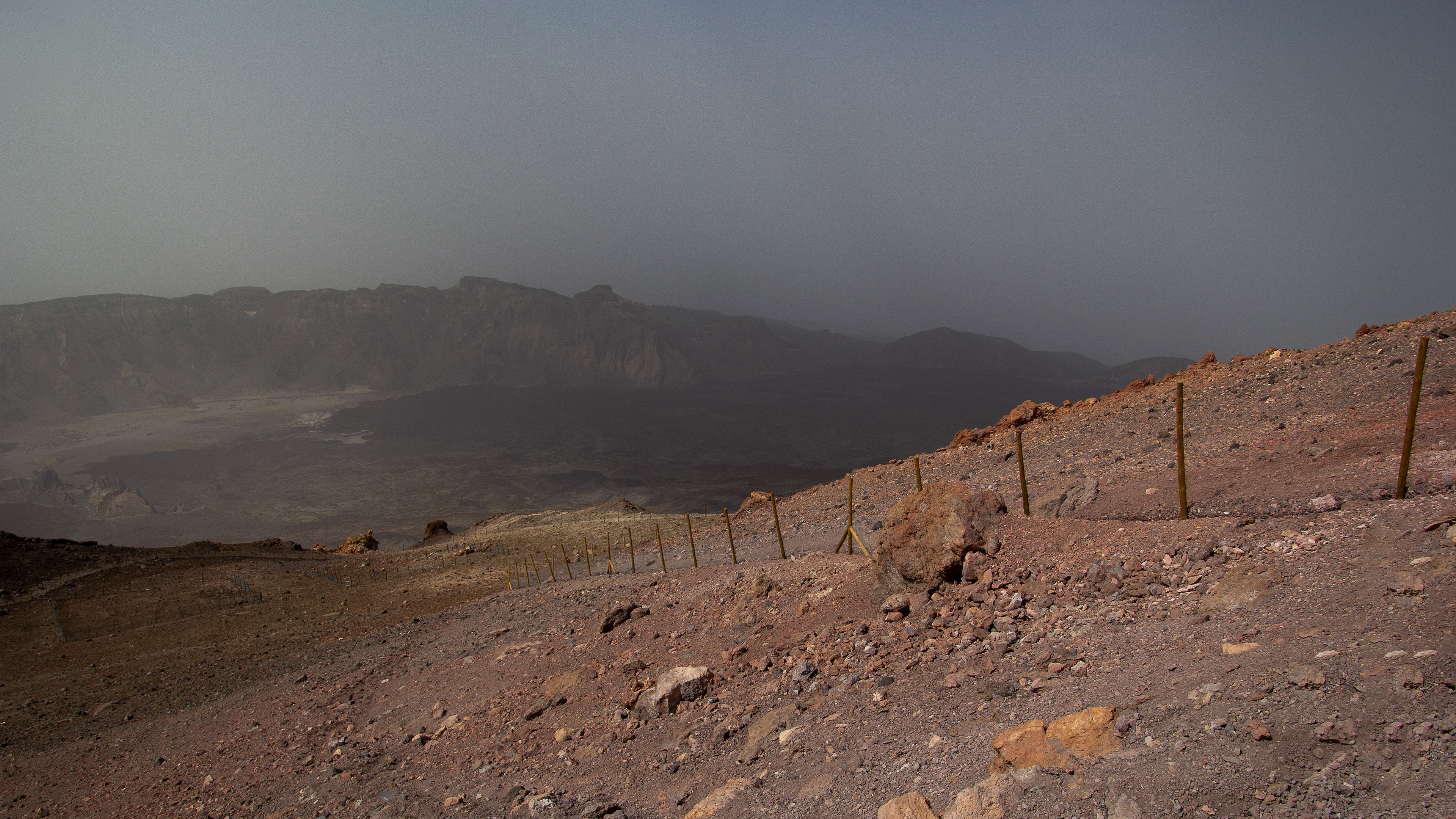 La calima sur les pentes du Teide