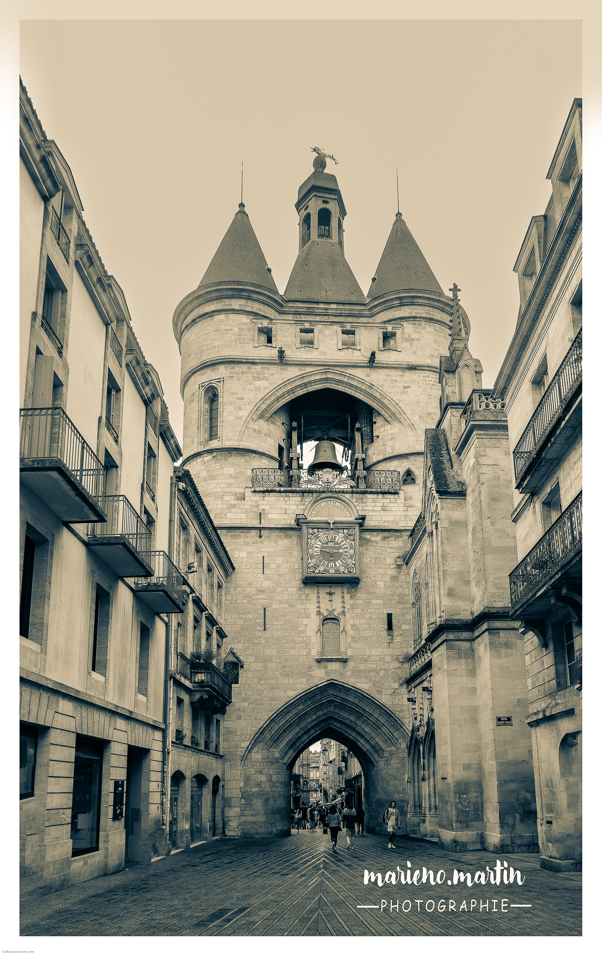 La tour de l'horloge version sépia