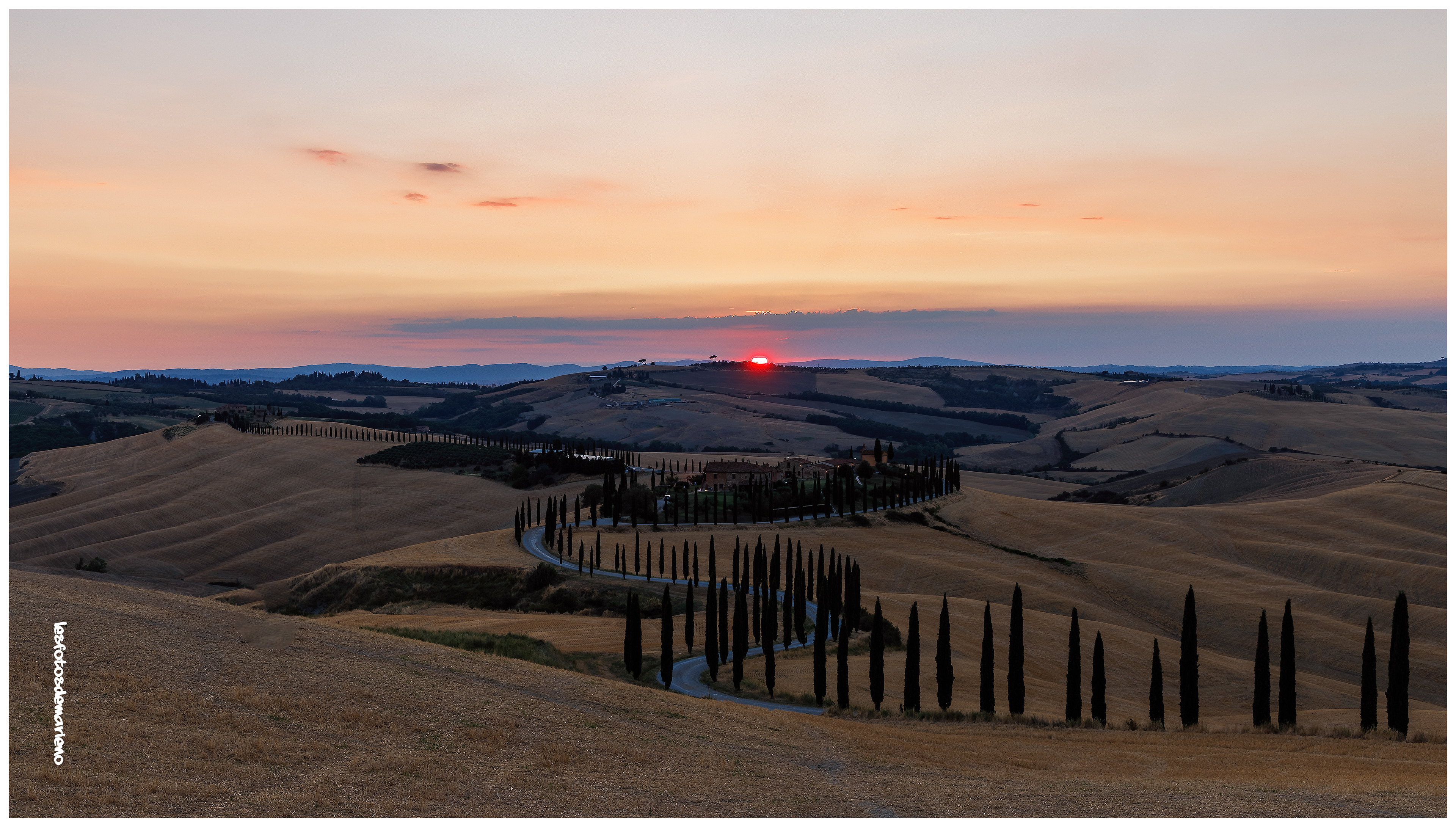 Coucher de soleil sur Crète Senesi 4