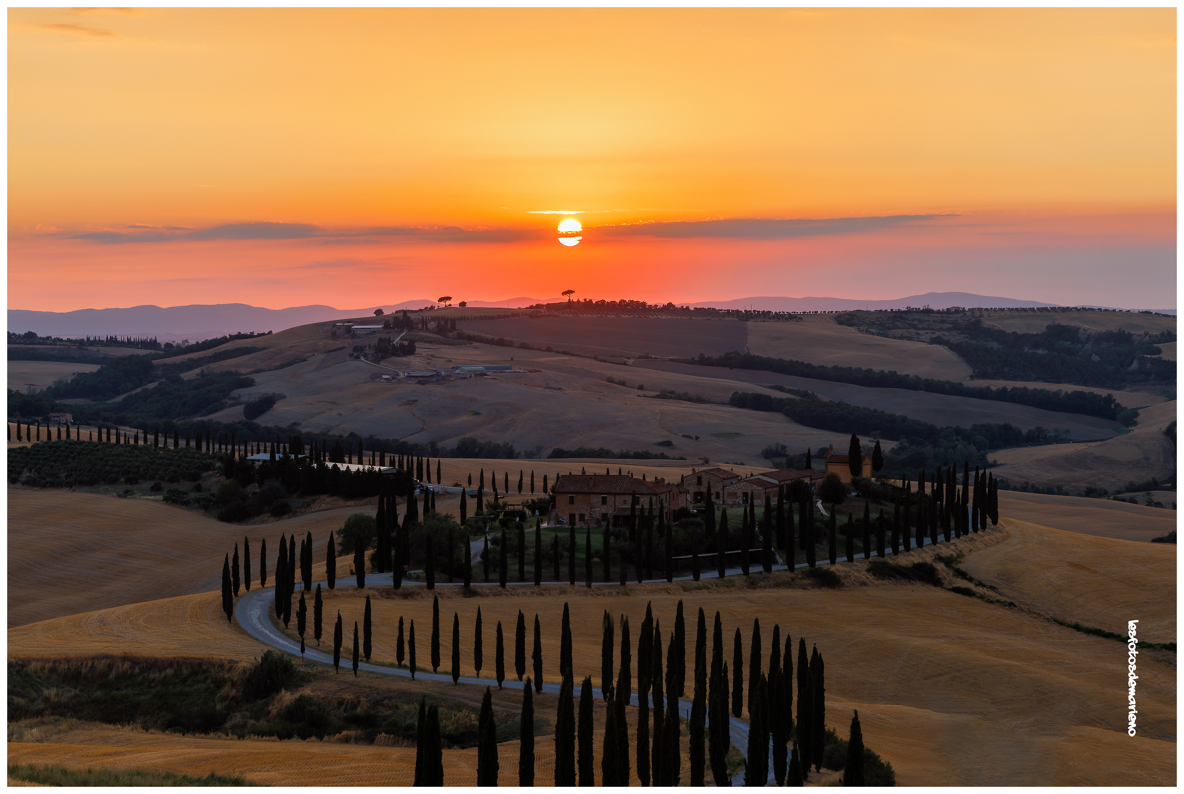 Coucher de soleil sur Crète Senesi 2