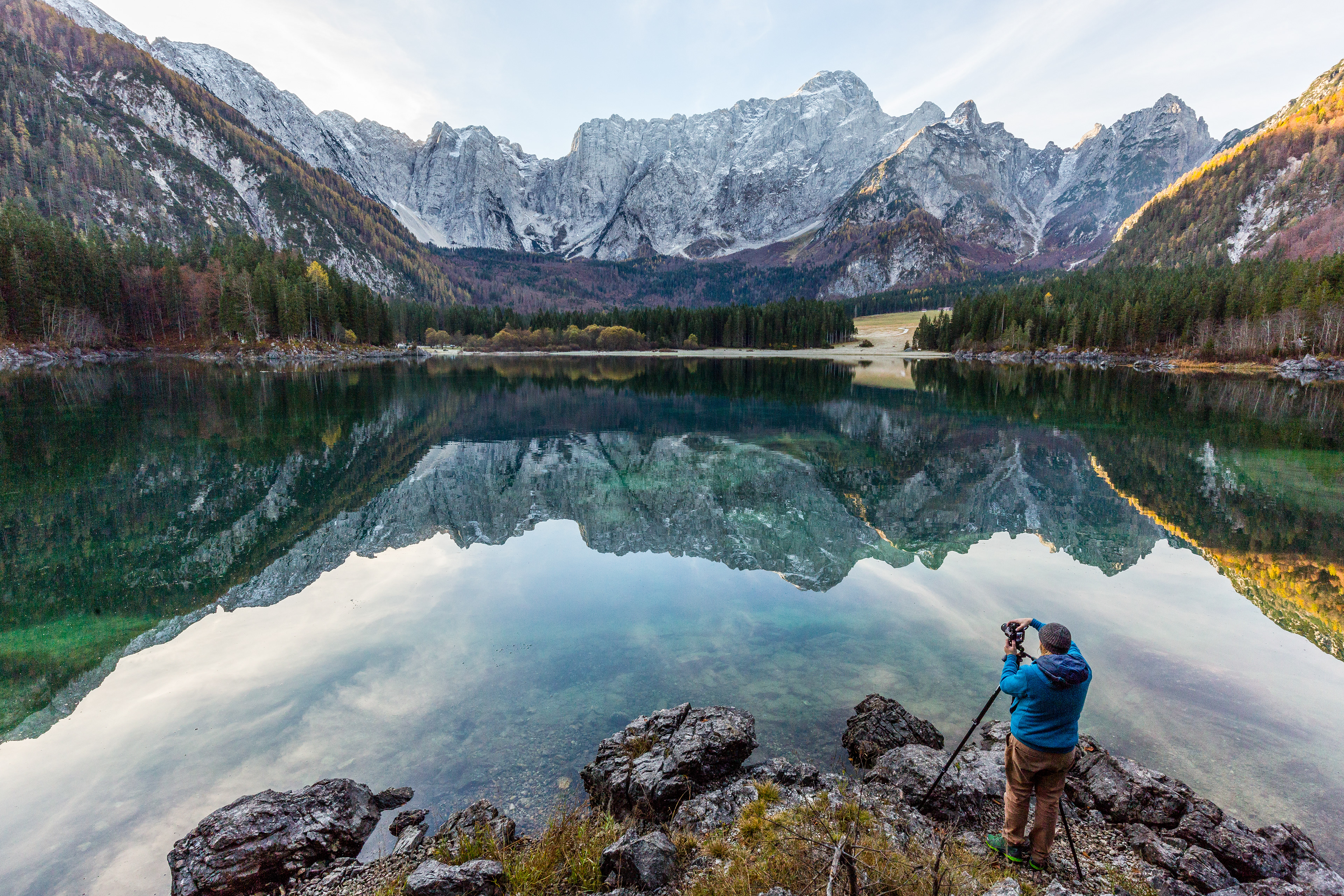 Photographing Lago Fusine Superiore