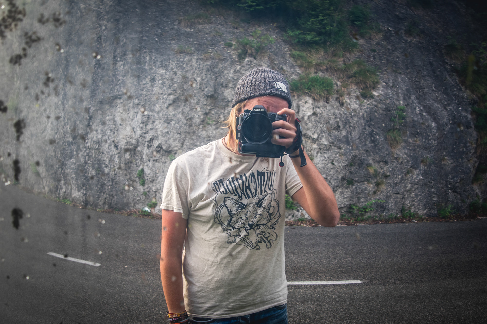 Road Mirror Selfie, Kobarid, Slovenia
