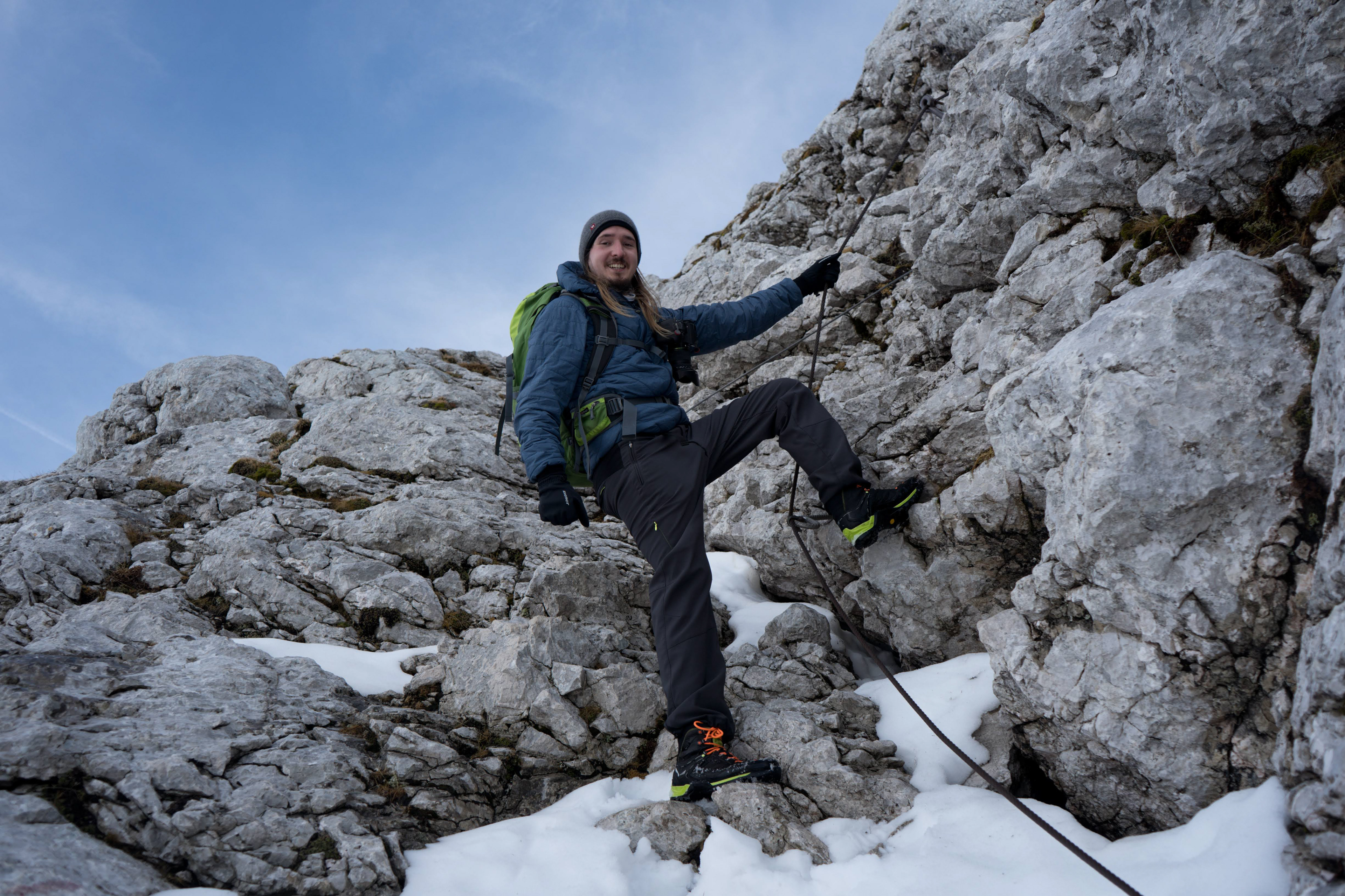 Going up the Mangart