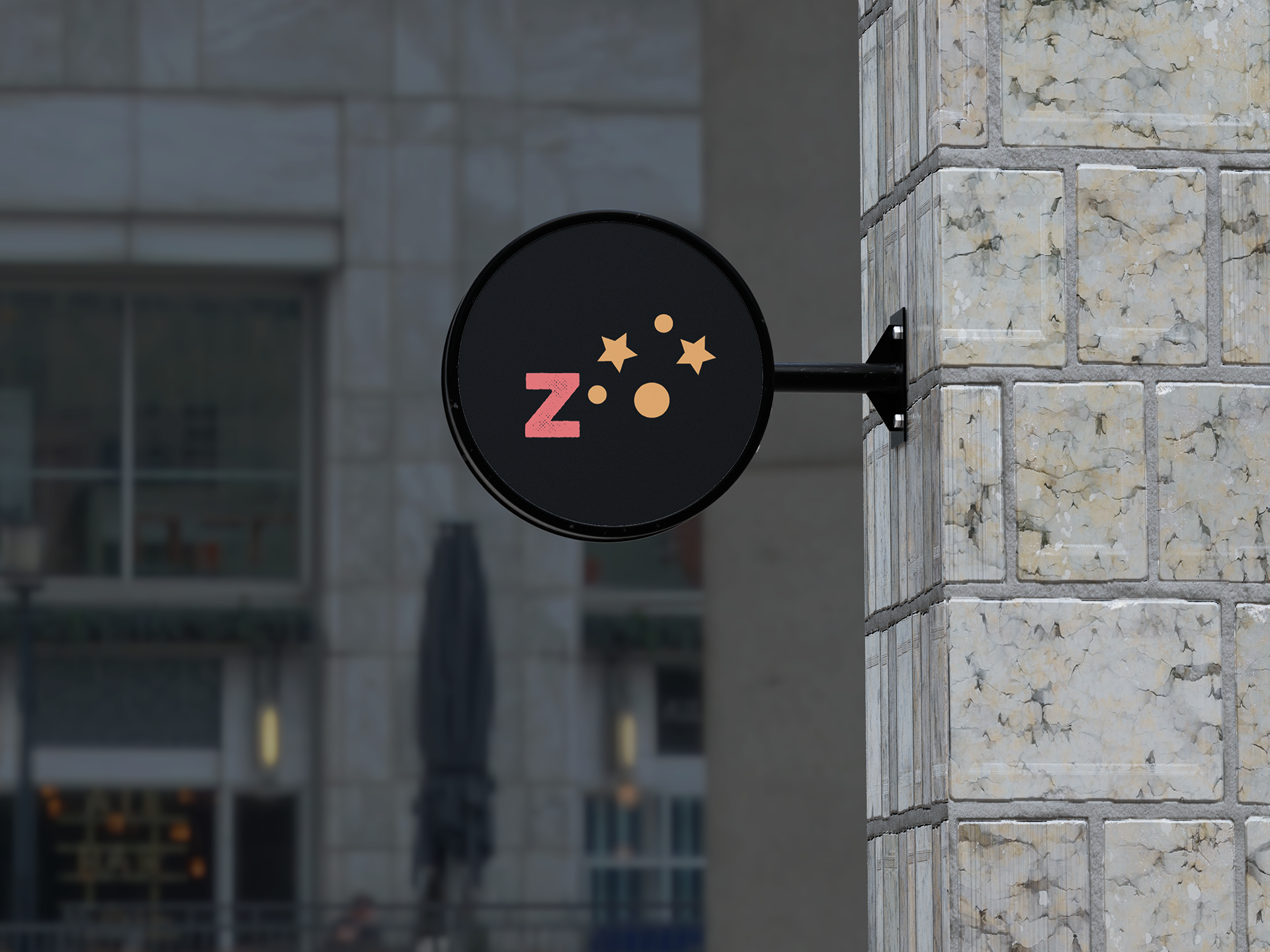 Wall sign mockup