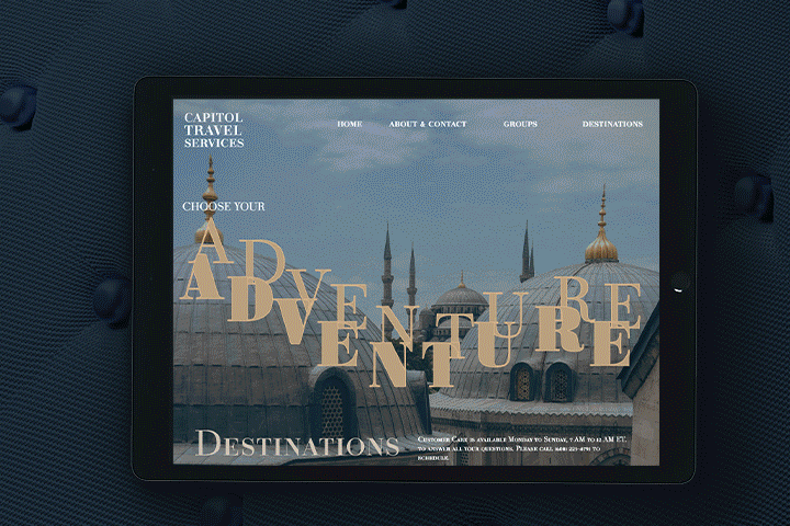 iPad Destinations page