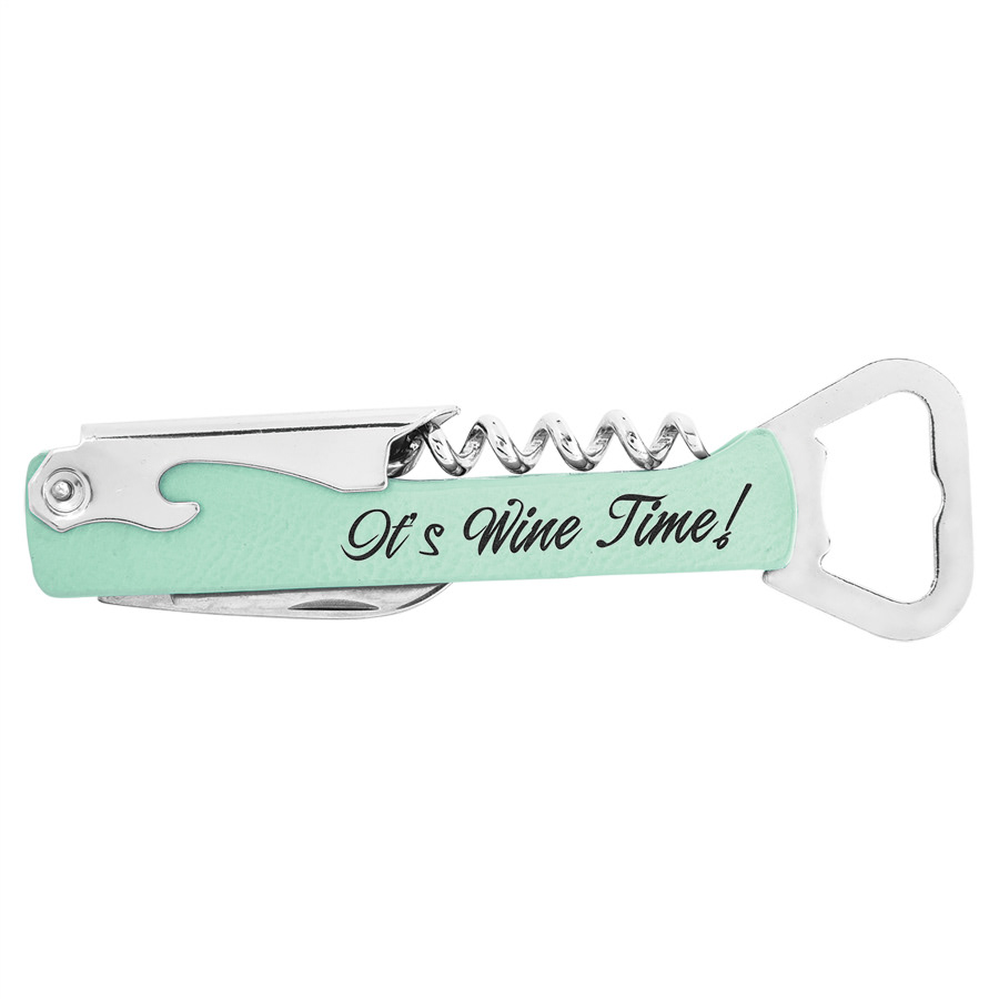 Teal Leatherette Corkscrew- $12.00 USD