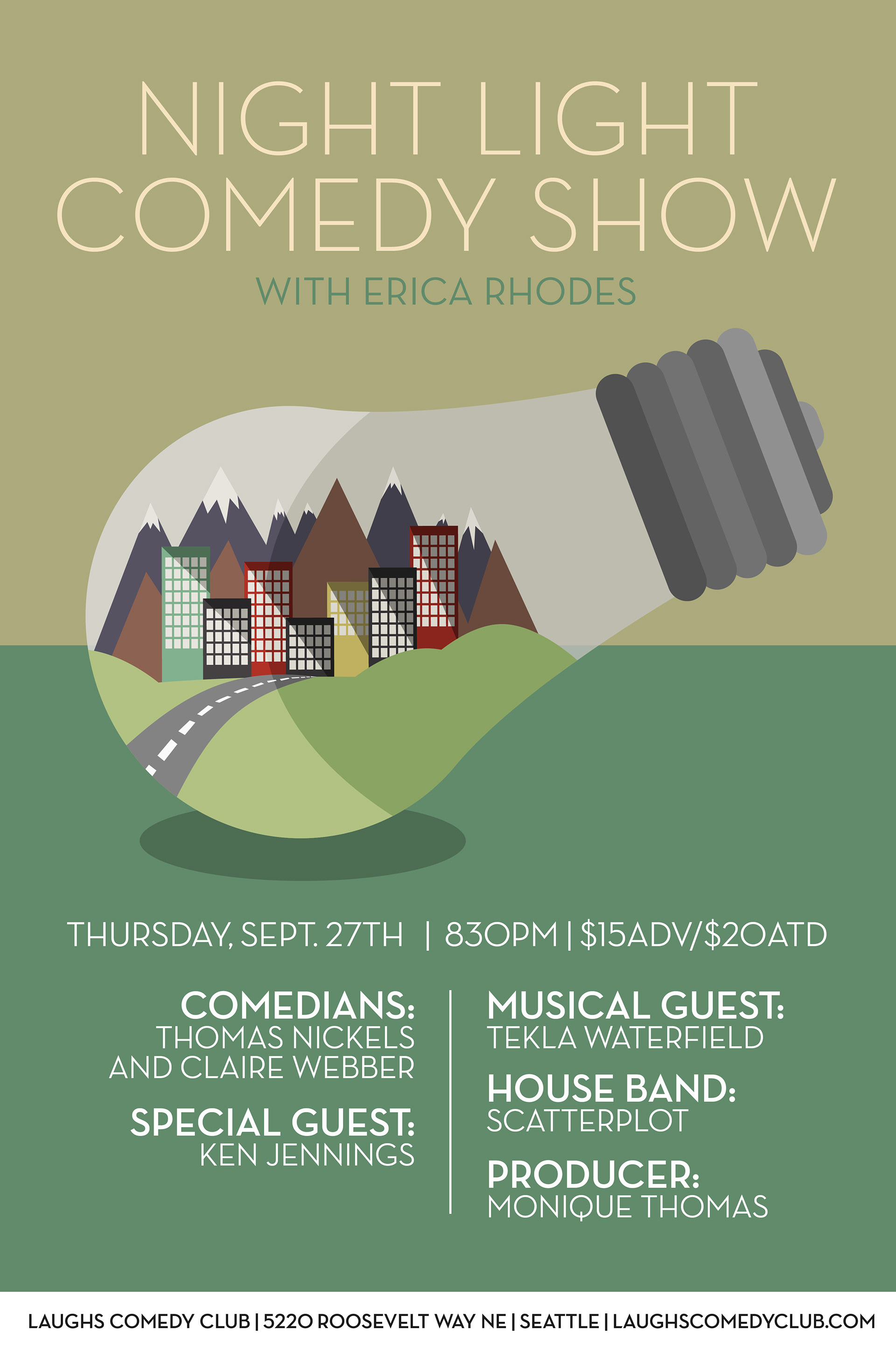 Comedy show at Laughs Comedy Club in Seattle, WA