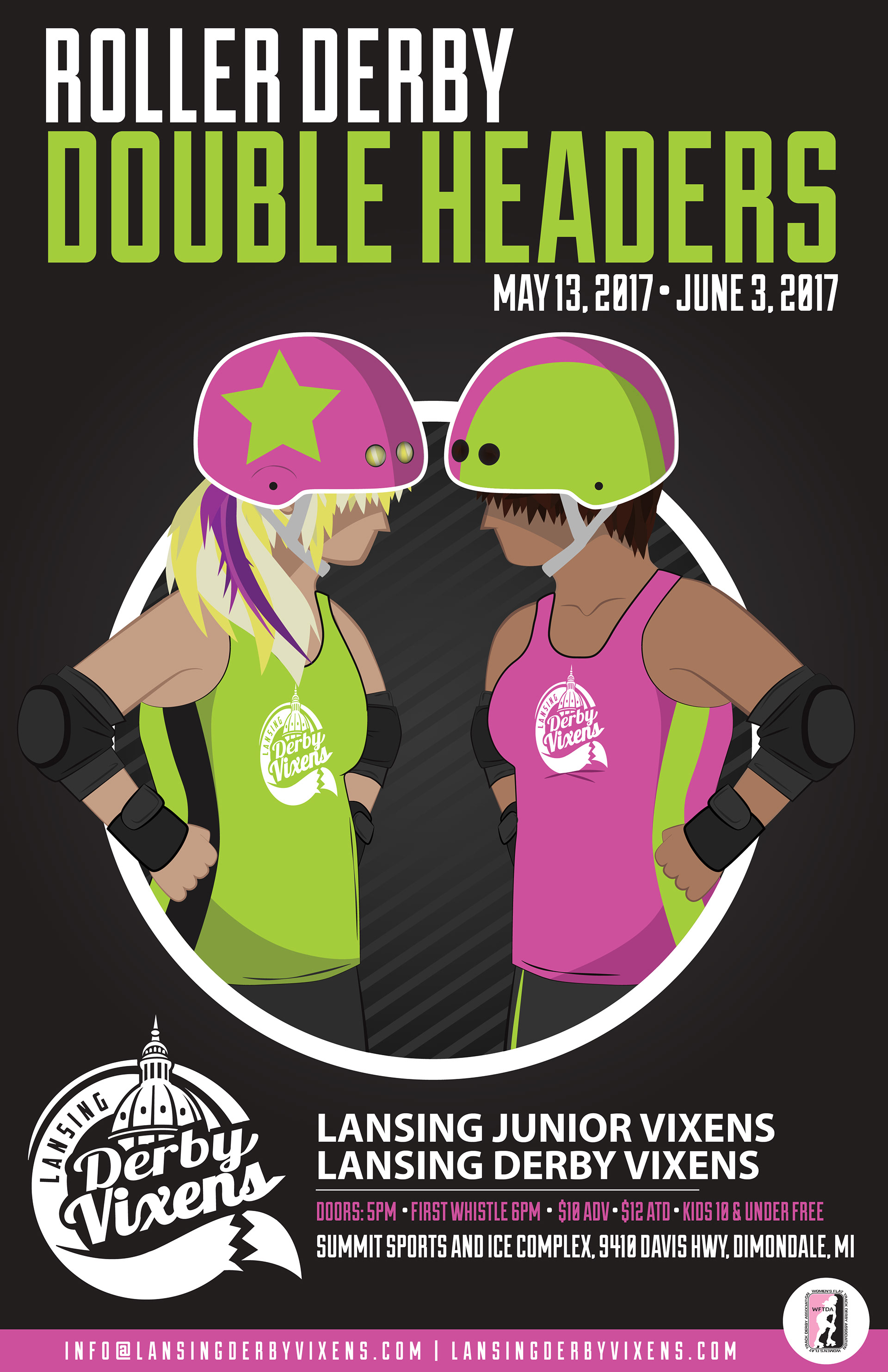 Roller Derby Double Headers in Dimondale, MI