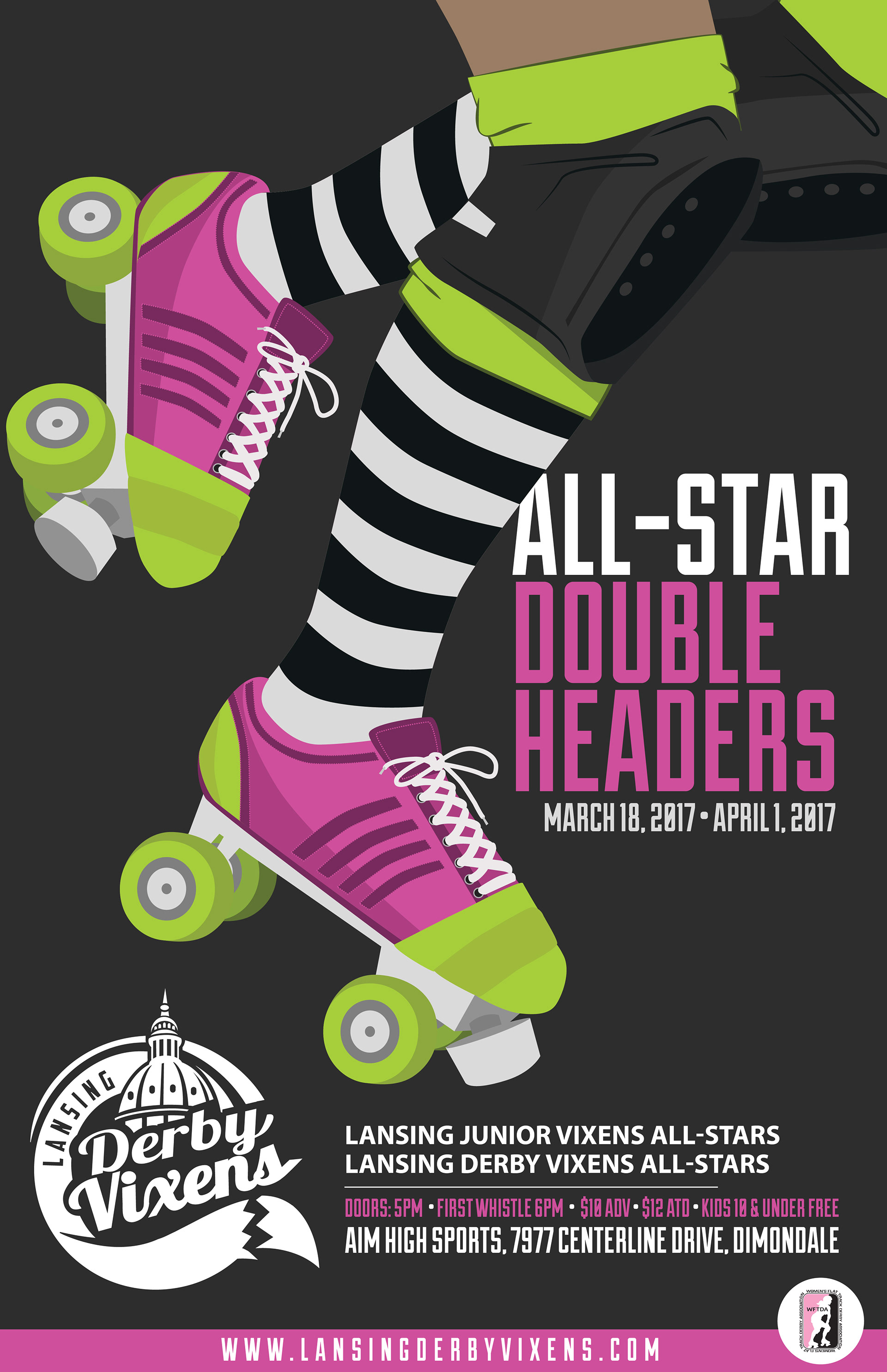 Roller Derby All-Star Double Headers in Dimondale, MI
