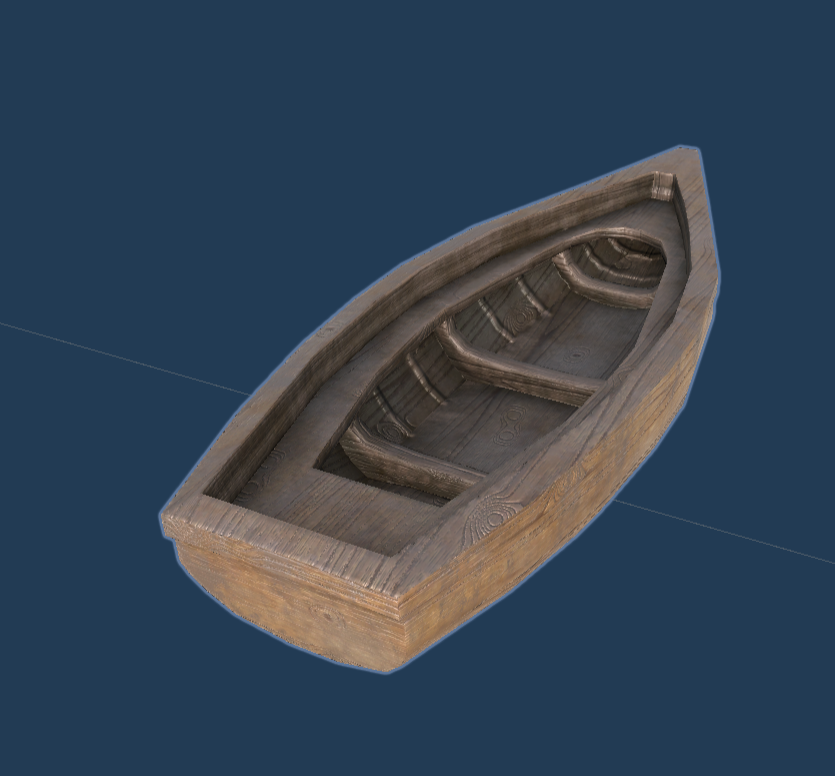 Boat model used in the scene