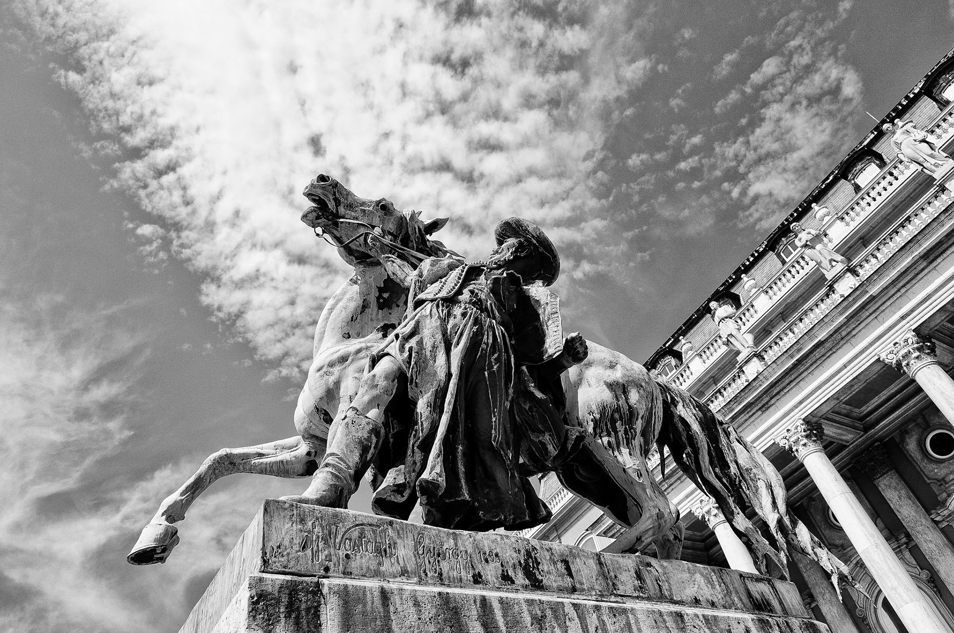 The Csikós statue at the Royal Palace in Budapest