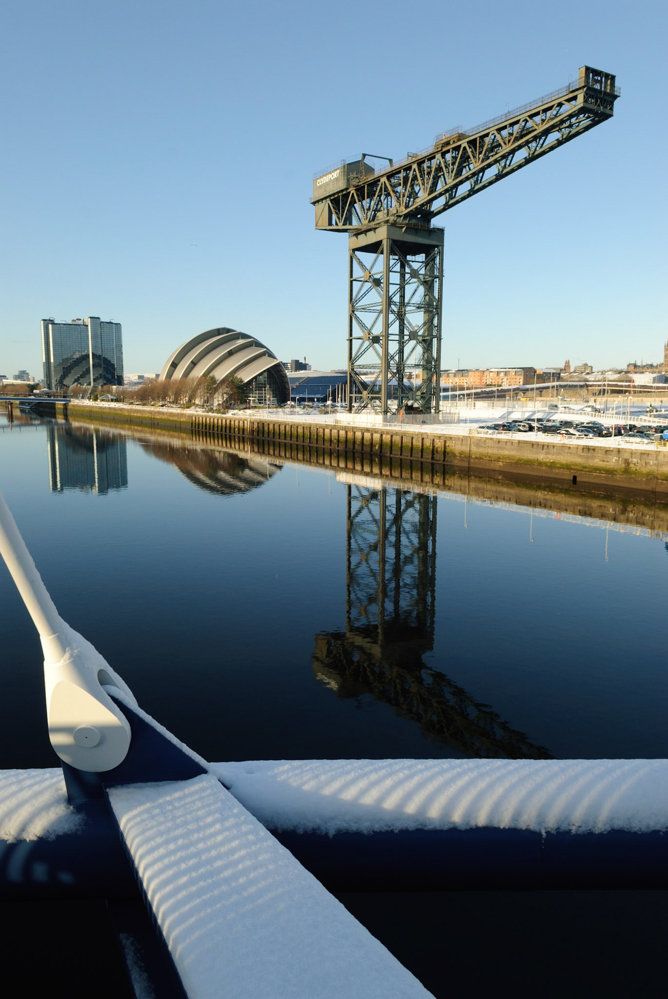 Finnieston Crane and Armadillo as seen from Finnieston Bridge