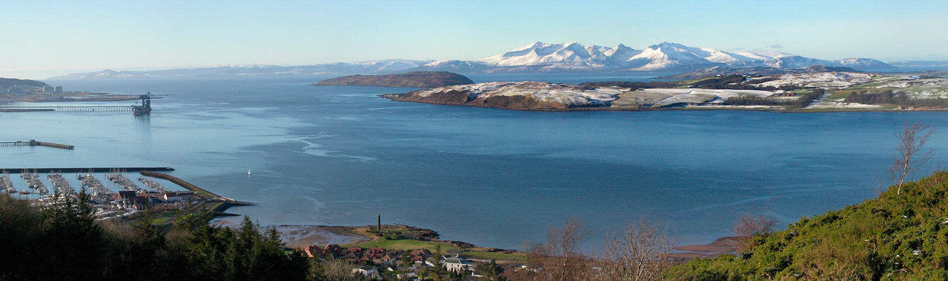 Largs Castle Bay panorama