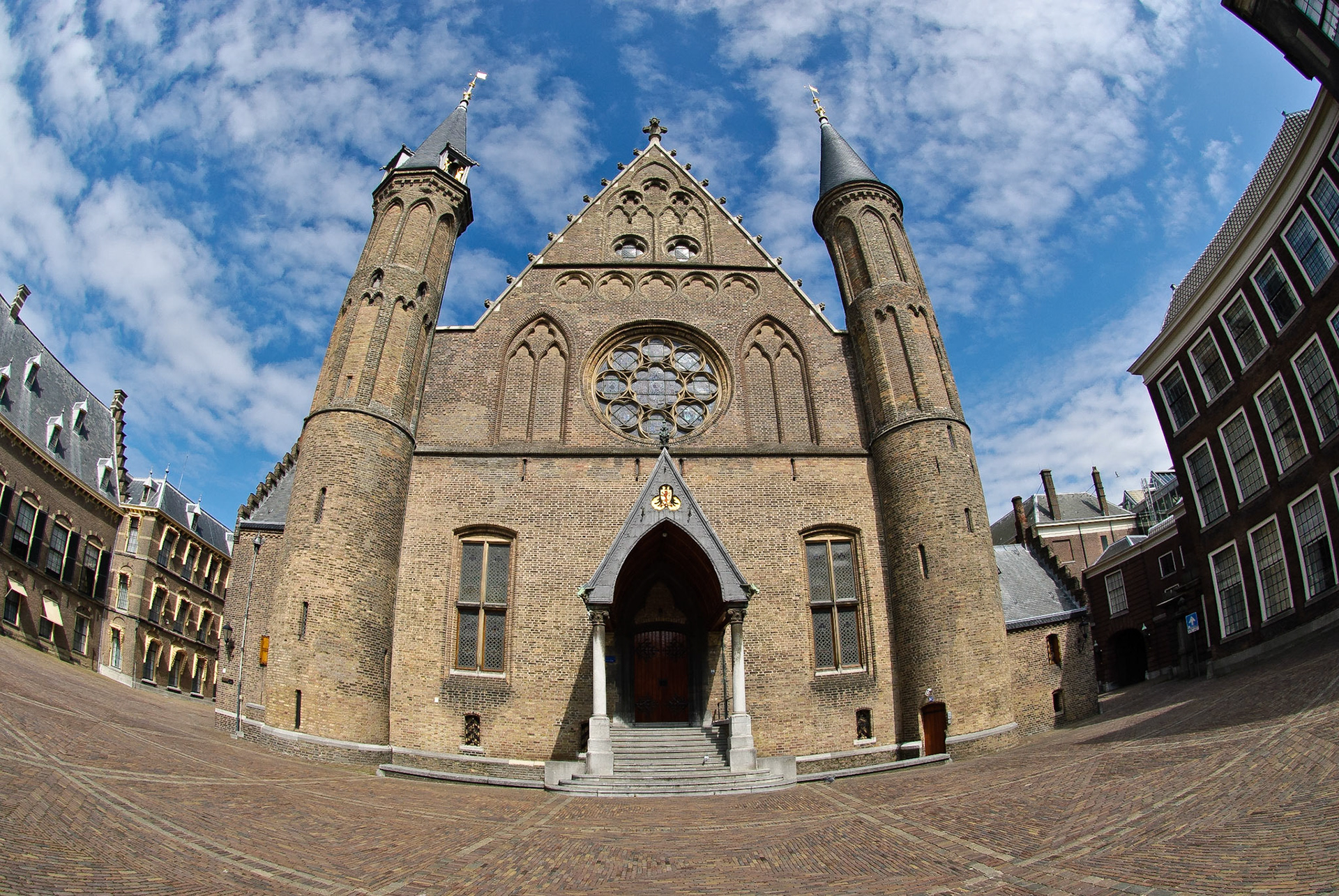 Fish eye view of Ridderzaal, The Hague