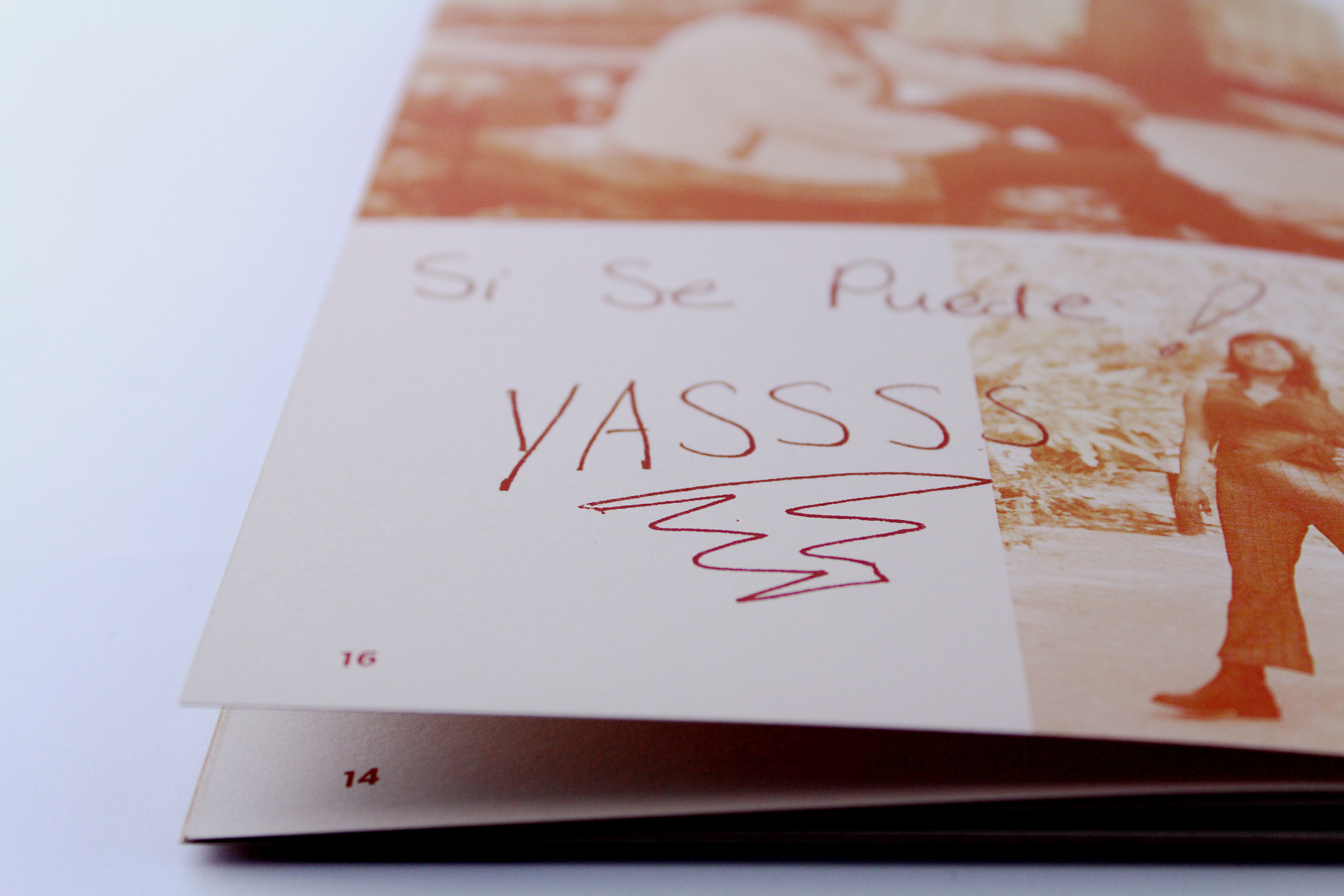Close-up of Issue 1: Scanned writing of Karen's favorite slang in Spanish and English
