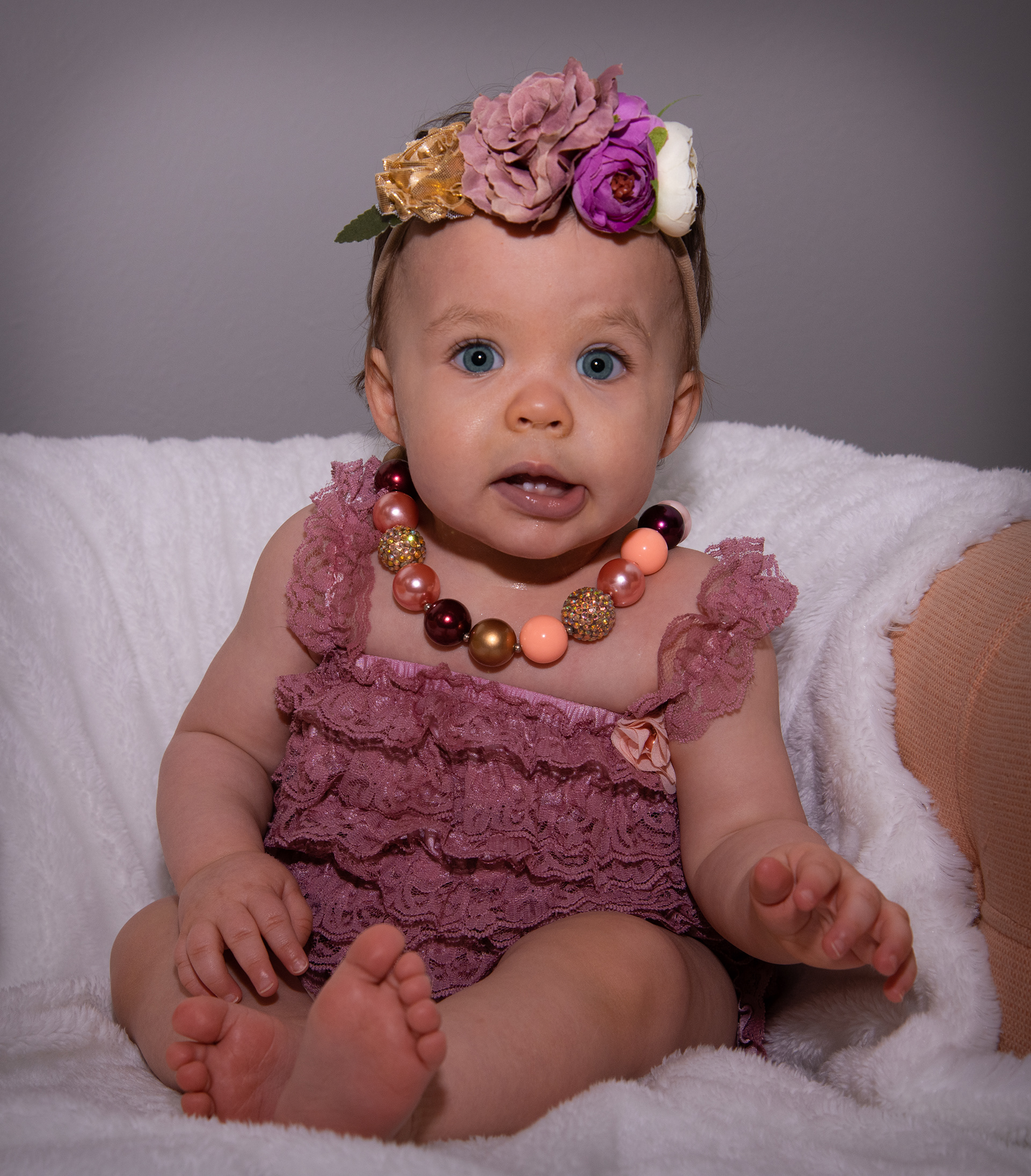 Portrait of an infant on a chair