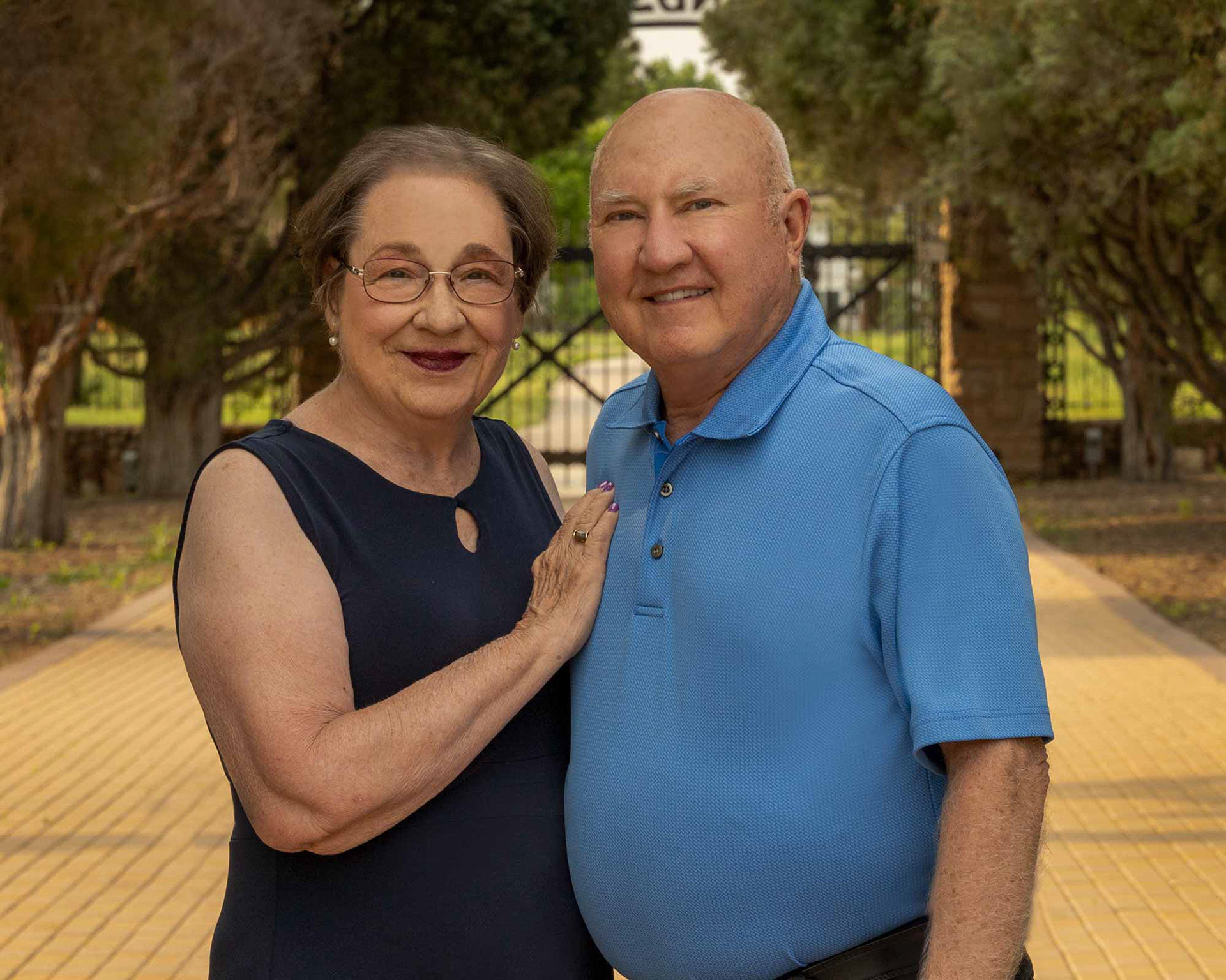 A photo of a couple taken in highlands ranch