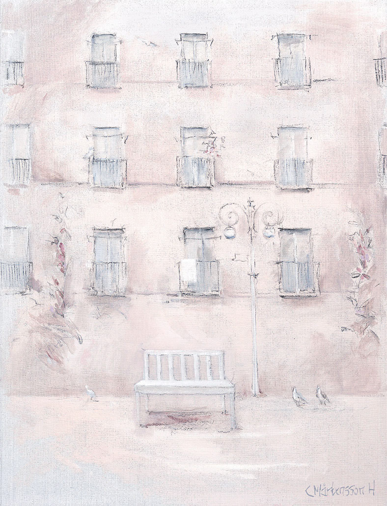 Rosa fasad