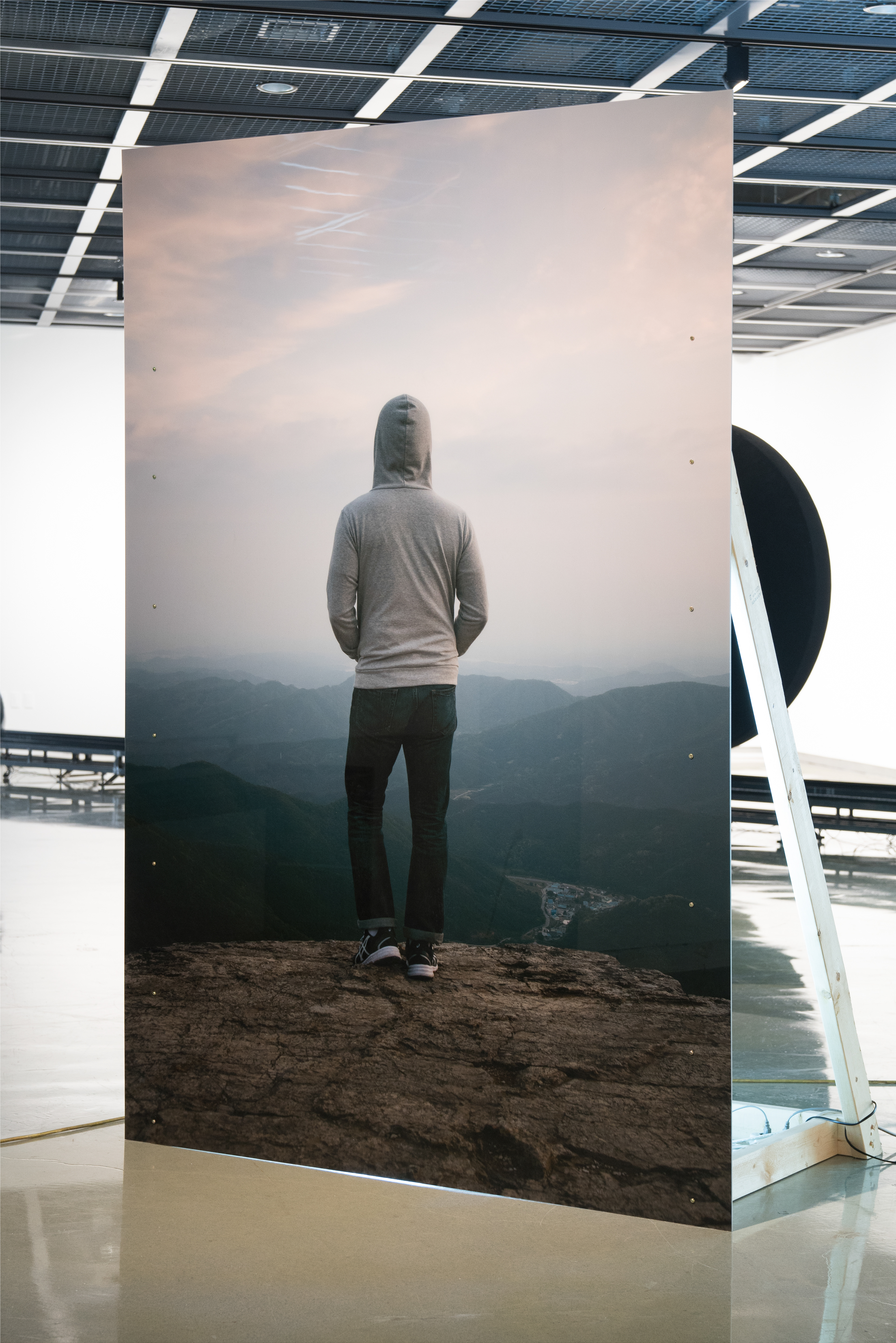 Wanderer, face mount on pigment print, wood, certificate of authenticity, 240x150x60cm, 2015