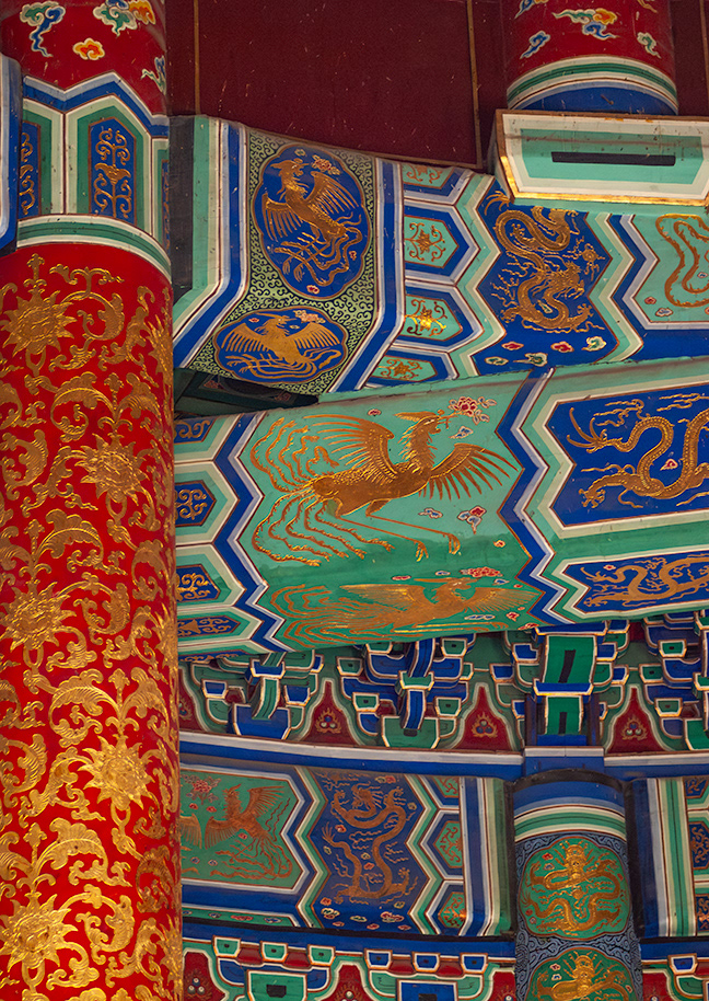 A detail of the architecture at the Temple of Heaven in Beijing.